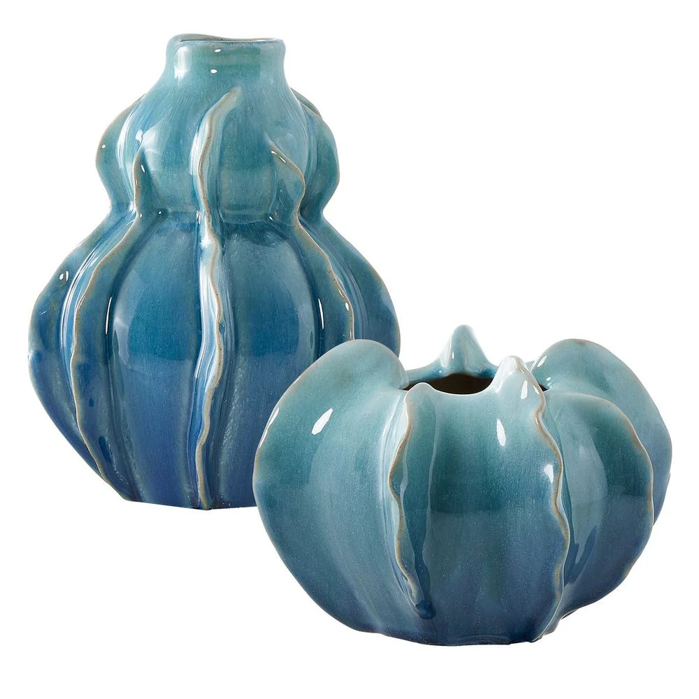 Ocean Wave Outdoor Vases, S/2 - Image 3