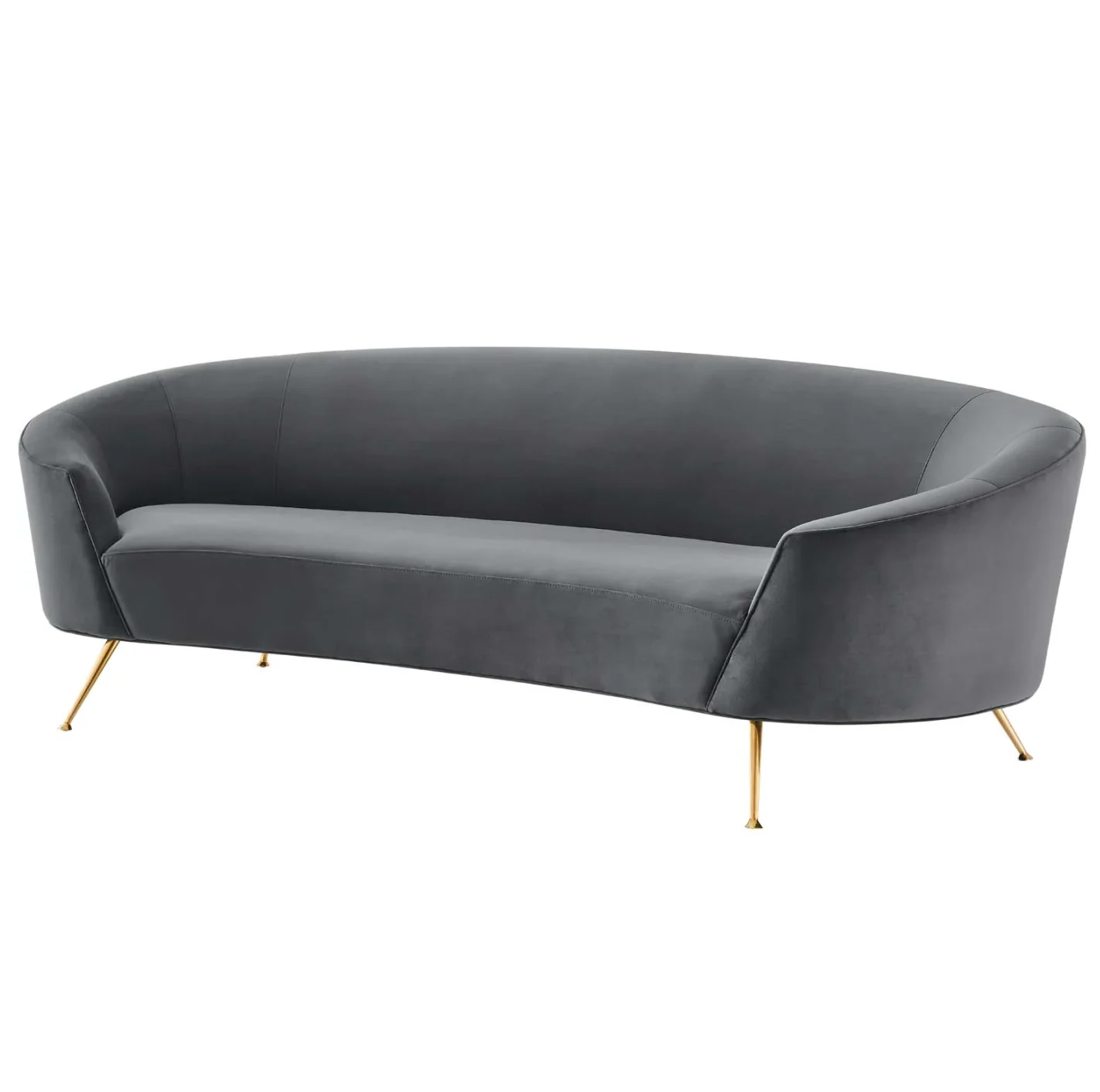 October Upholstered Velvet Sofa - Image 8