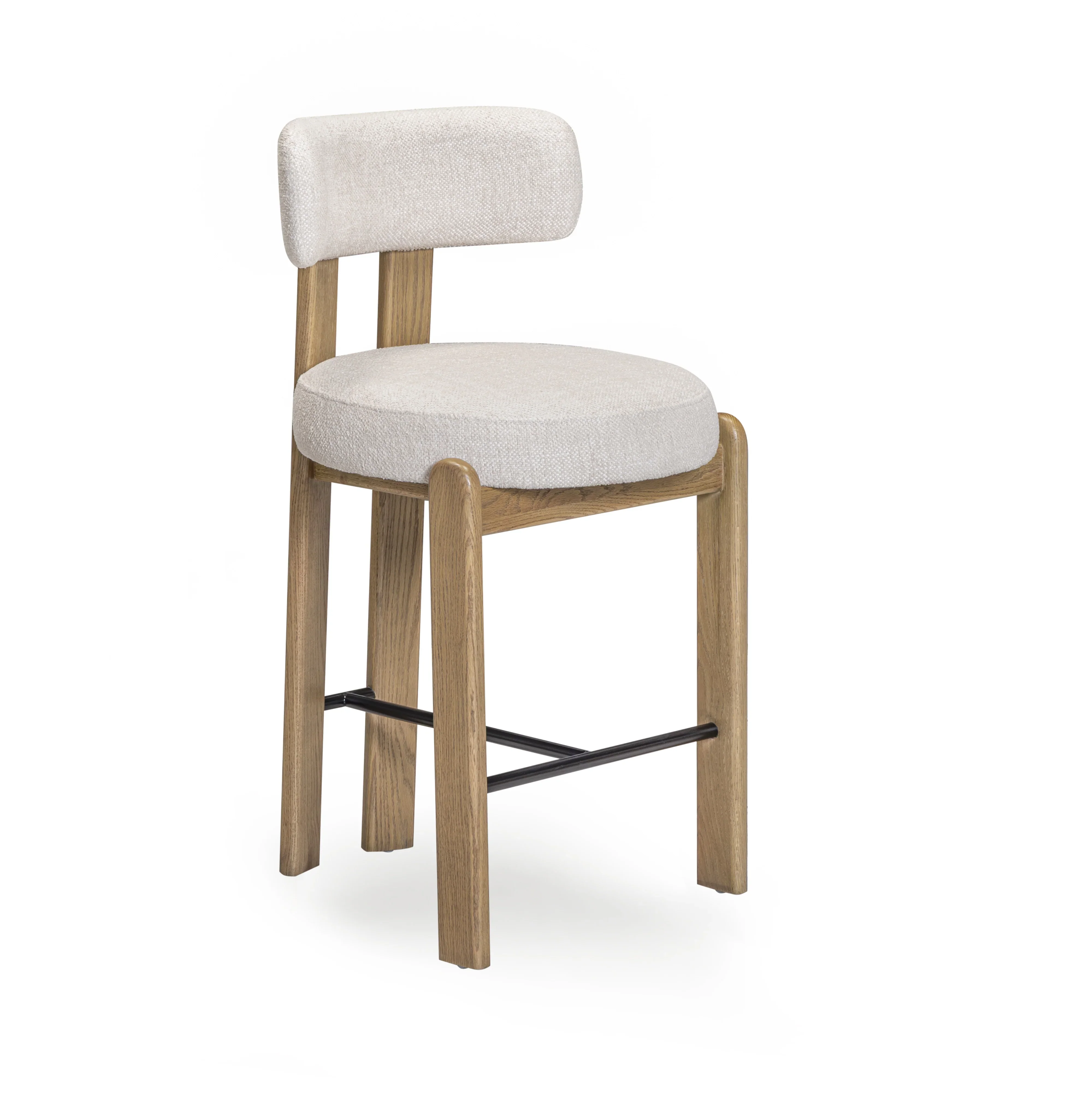 Odessa Cream Performance Fabric Counter Stool - Image 2