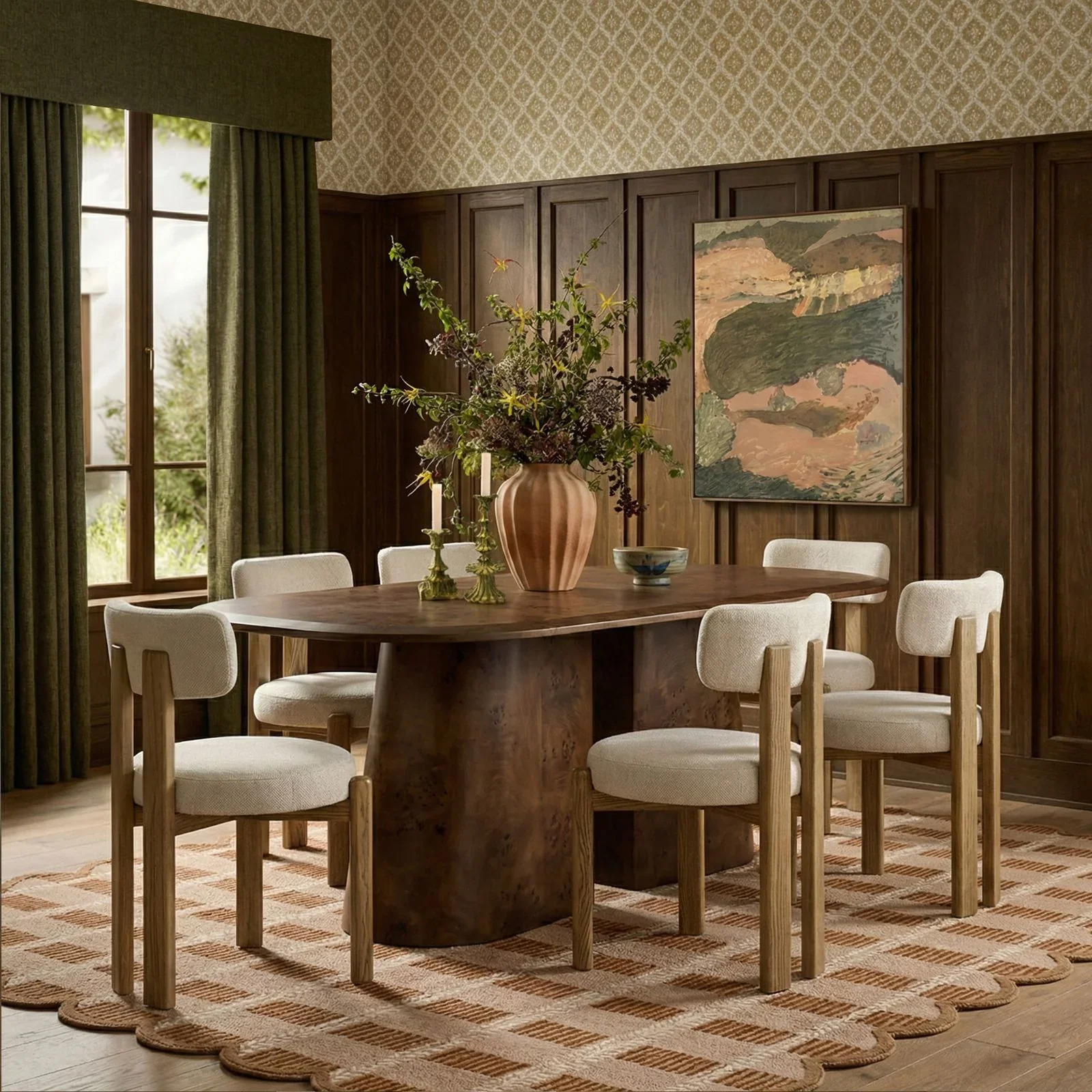 Odessa Cream Performance Fabric Dining Chair - Image 2