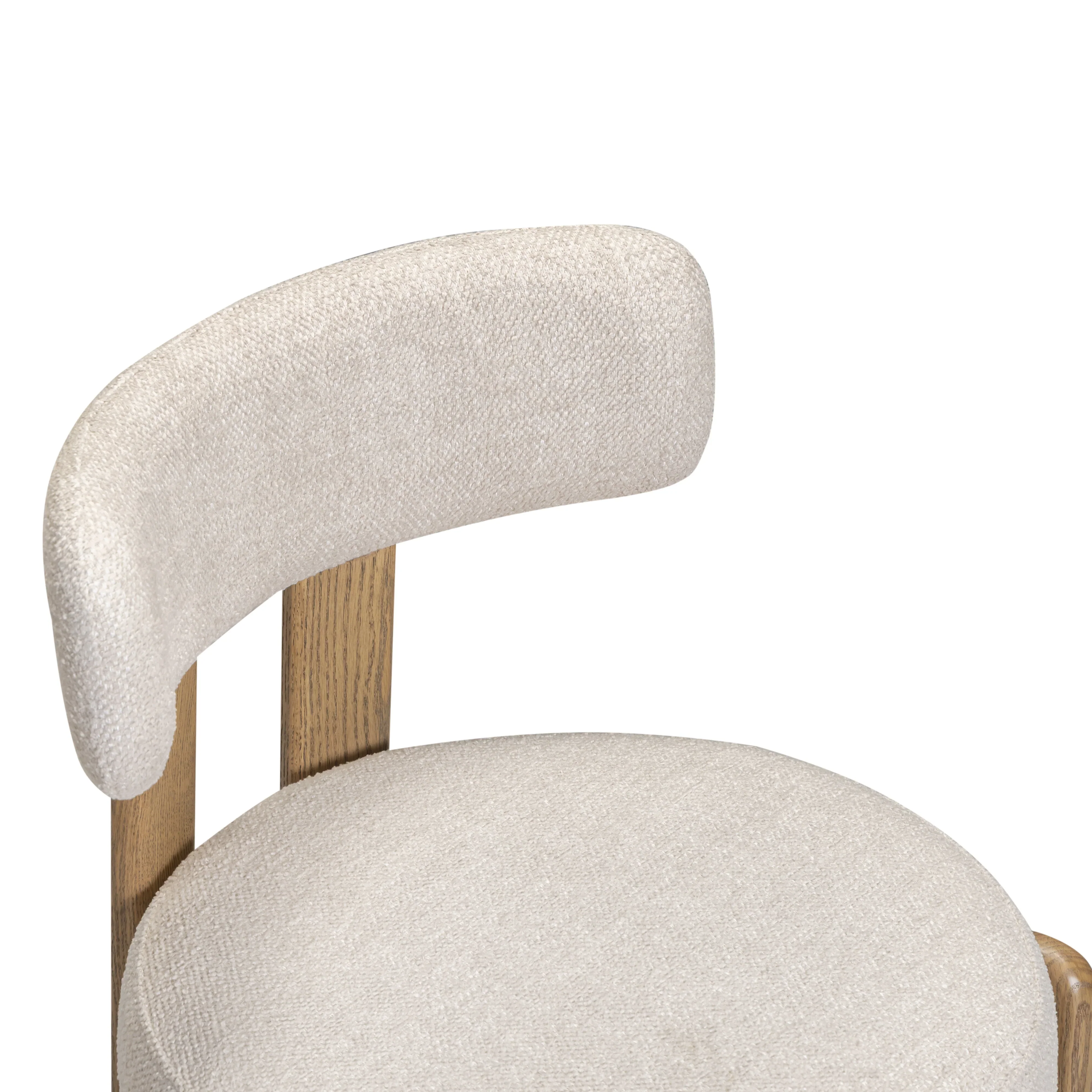 Odessa Cream Performance Fabric Dining Chair - Image 4