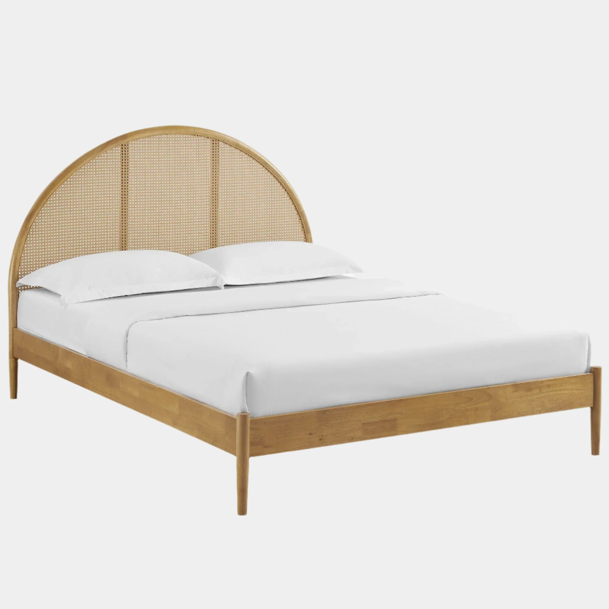 Odette Queen Arched Rattan Cane Platform Bed - Image 11