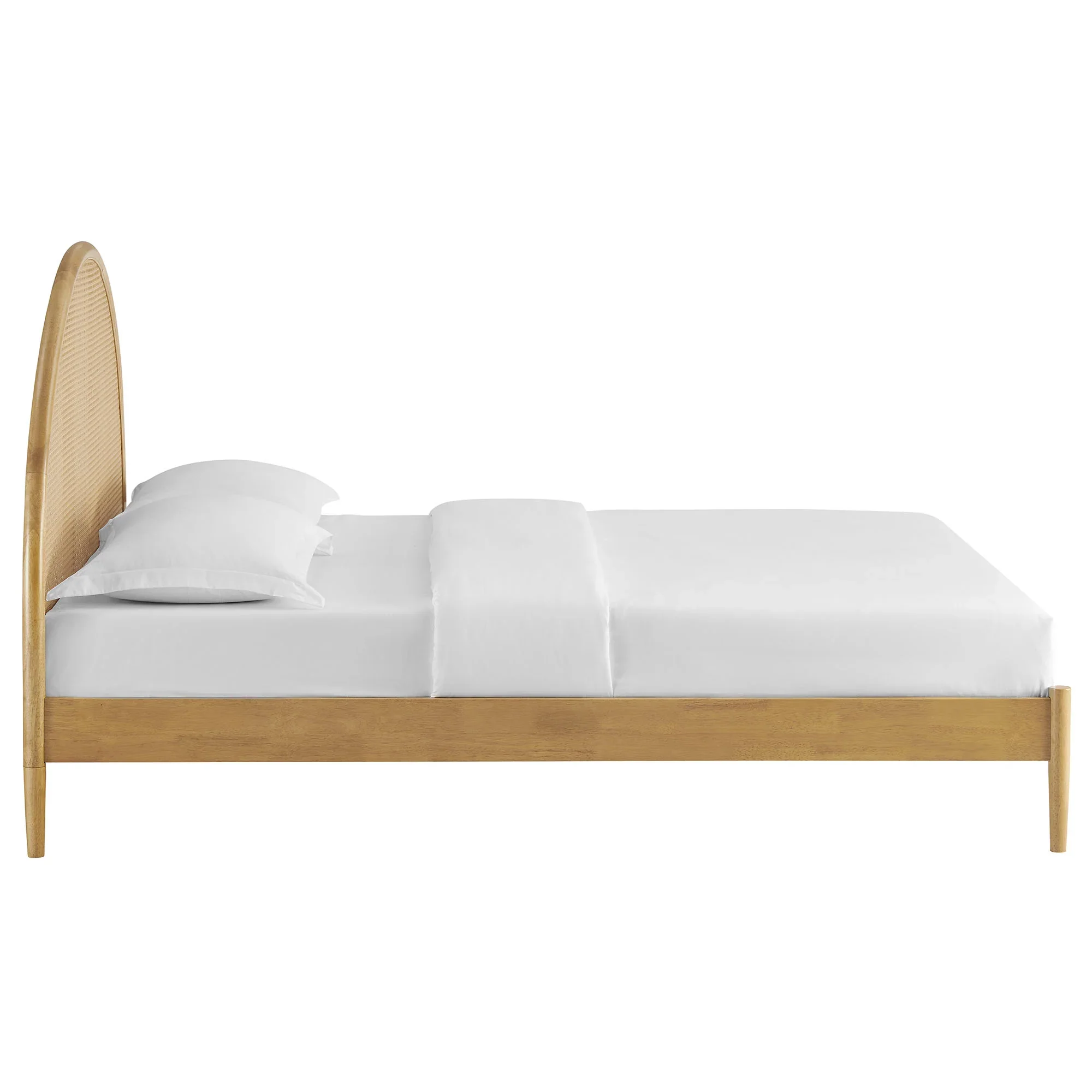 Odette Queen Arched Rattan Cane Platform Bed - Image 17