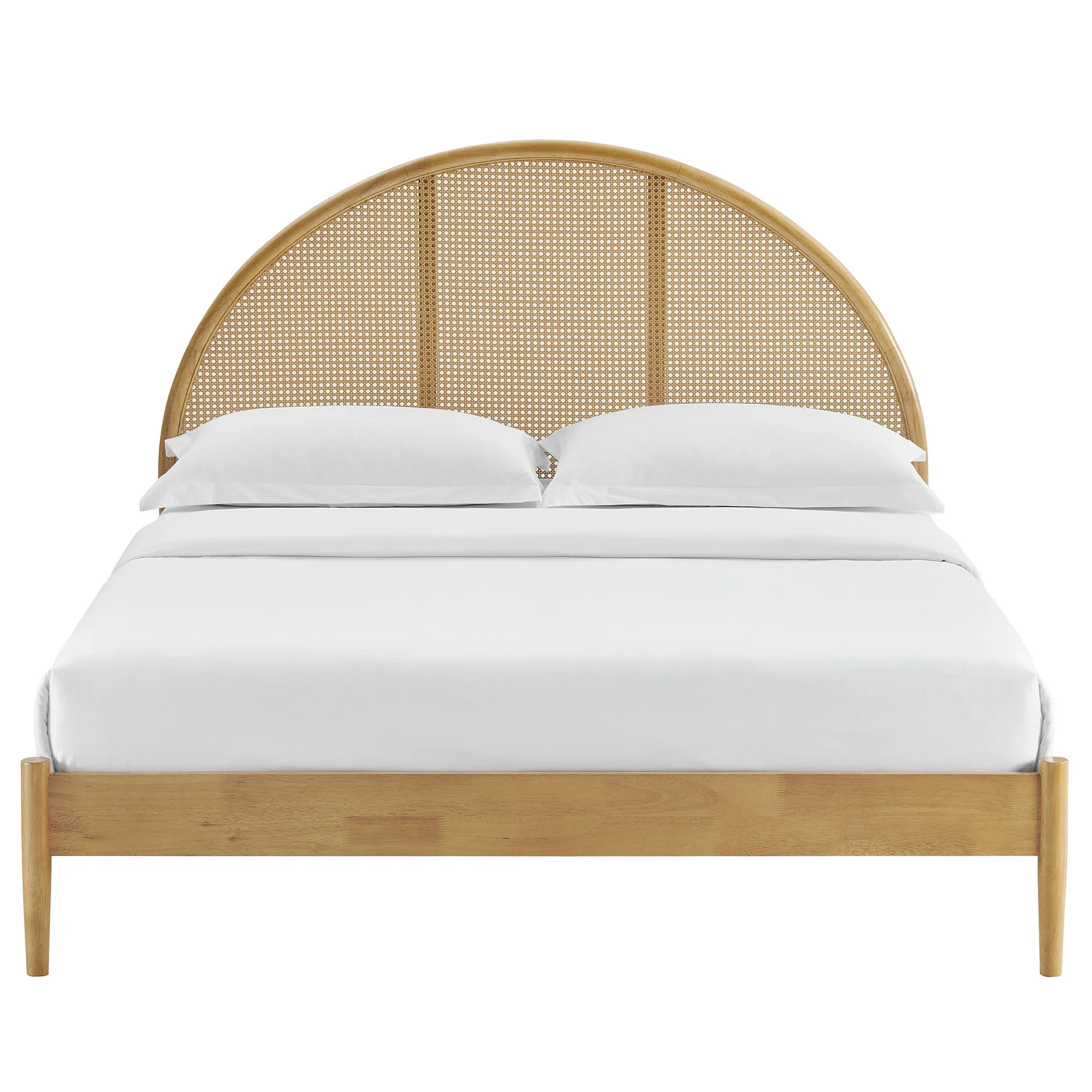 Odette Queen Arched Rattan Cane Platform Bed - Image 18