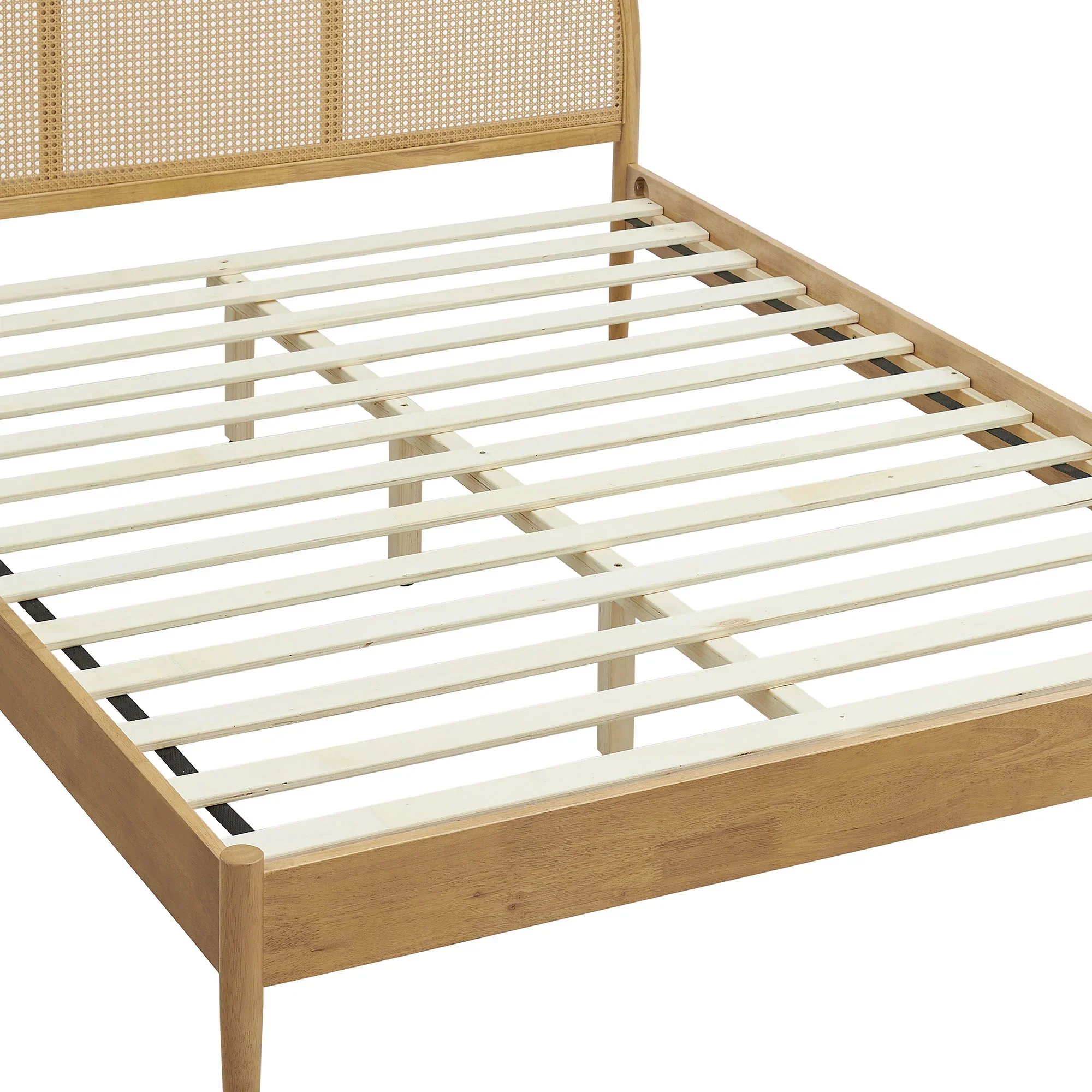 Odette Queen Arched Rattan Cane Platform Bed - Image 19