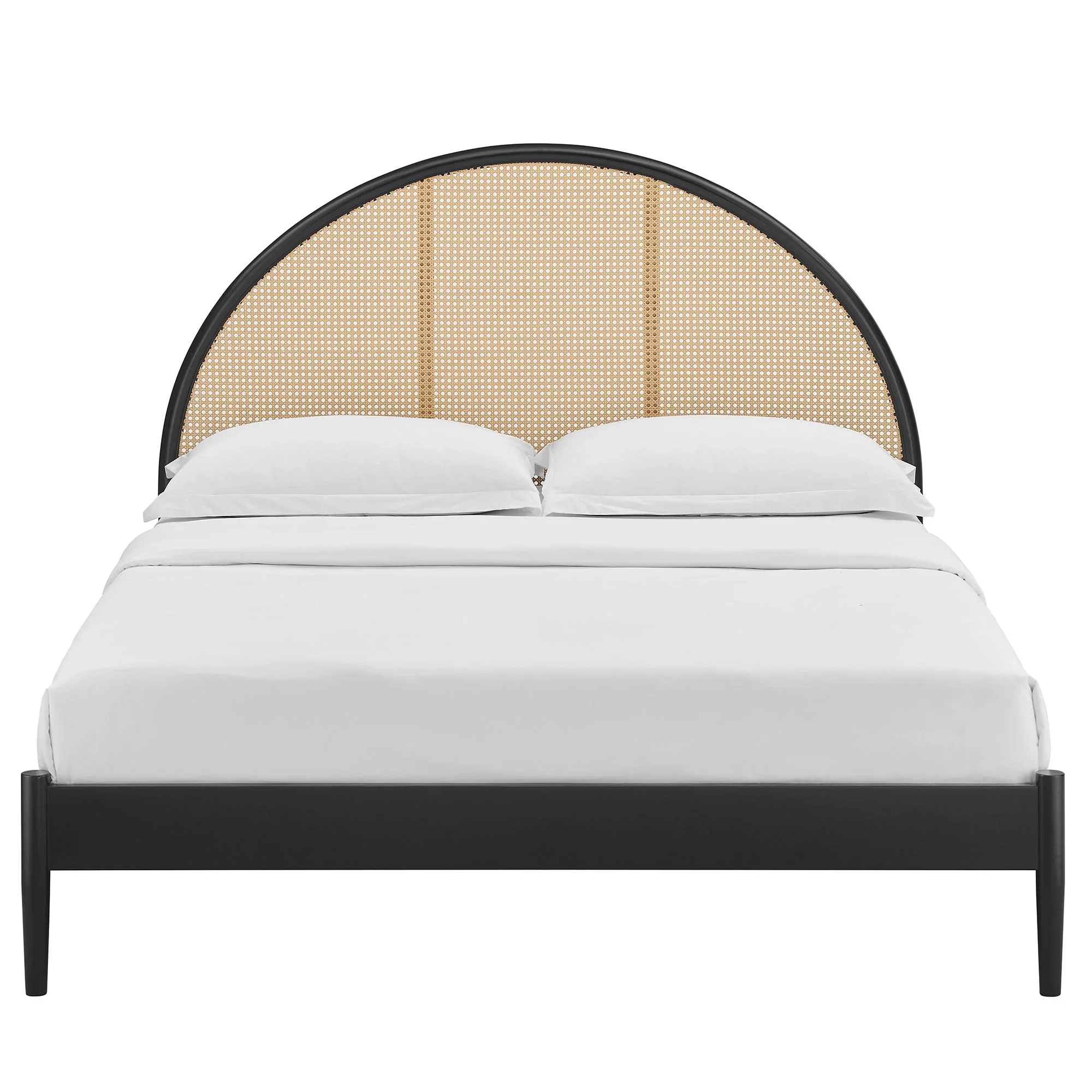 Odette Queen Arched Rattan Cane Platform Bed - Image 8