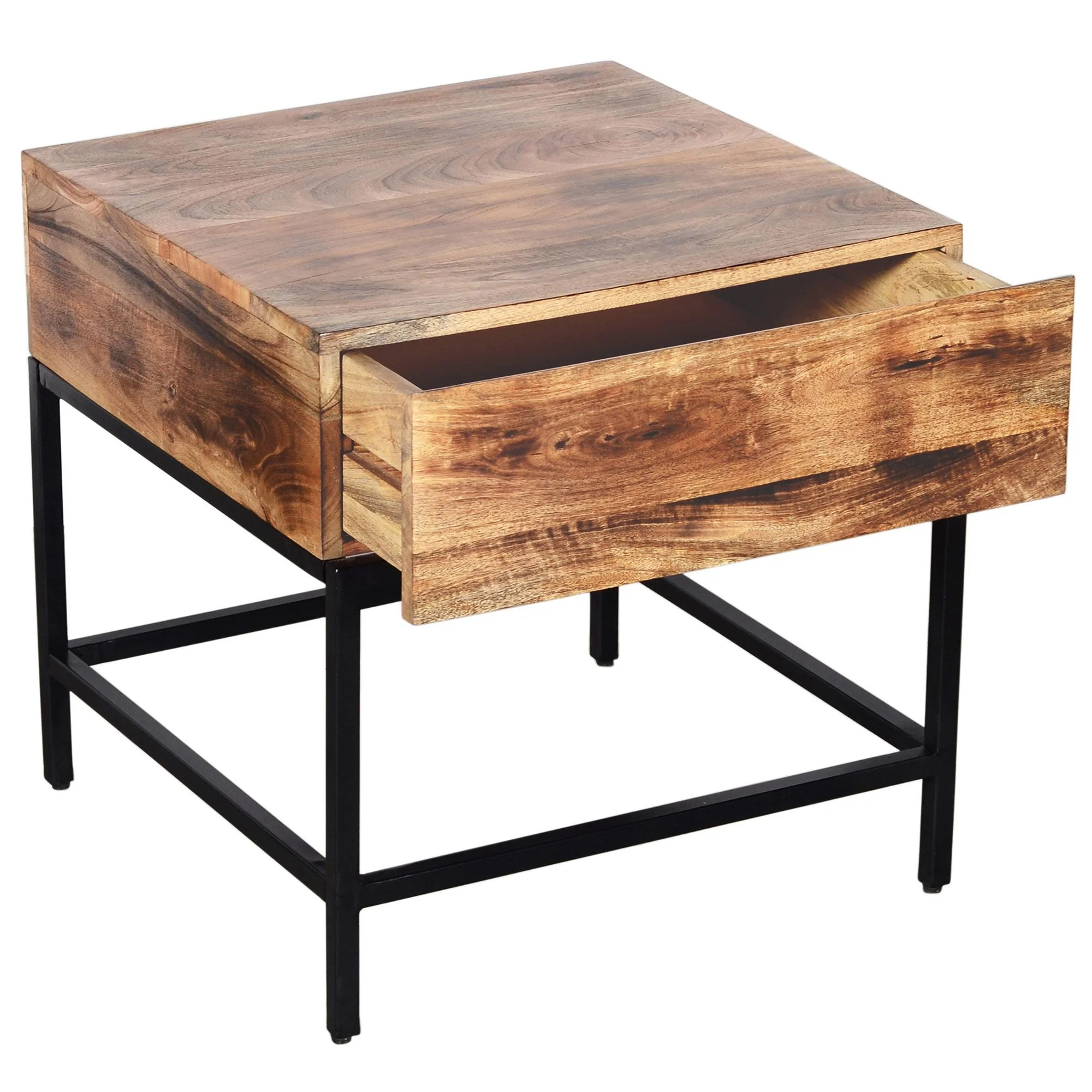 Ojas Accent Table in Natural Burnt and Black - Image 3