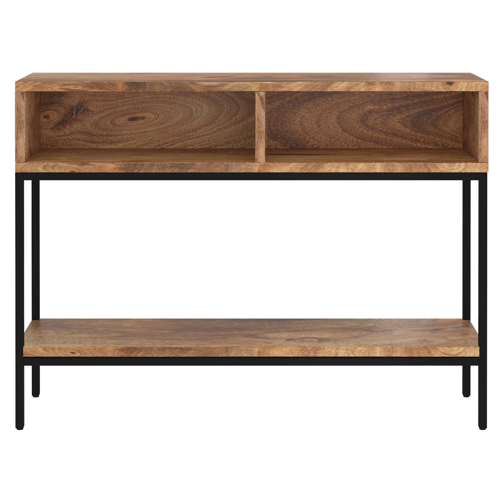 Ojas Console Table in Natural Burnt and Black - Image 3