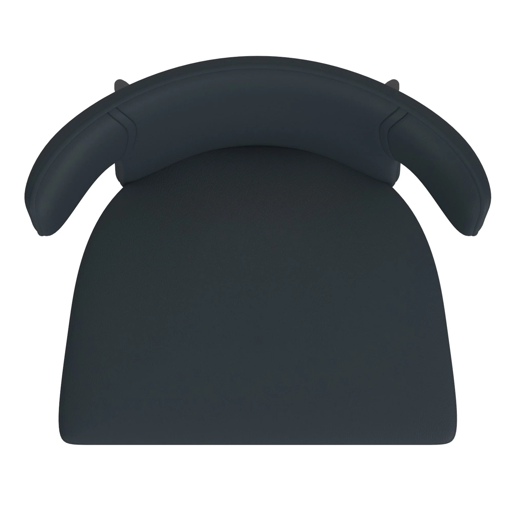 Olis Dining Chair, set of 2, in Black Faux Leather and Black - Image 6