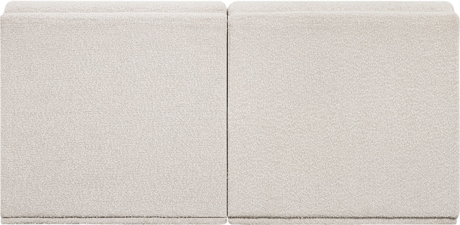 Ollie Boucle Fabric Armless Two-Seater Sofa - Image 13