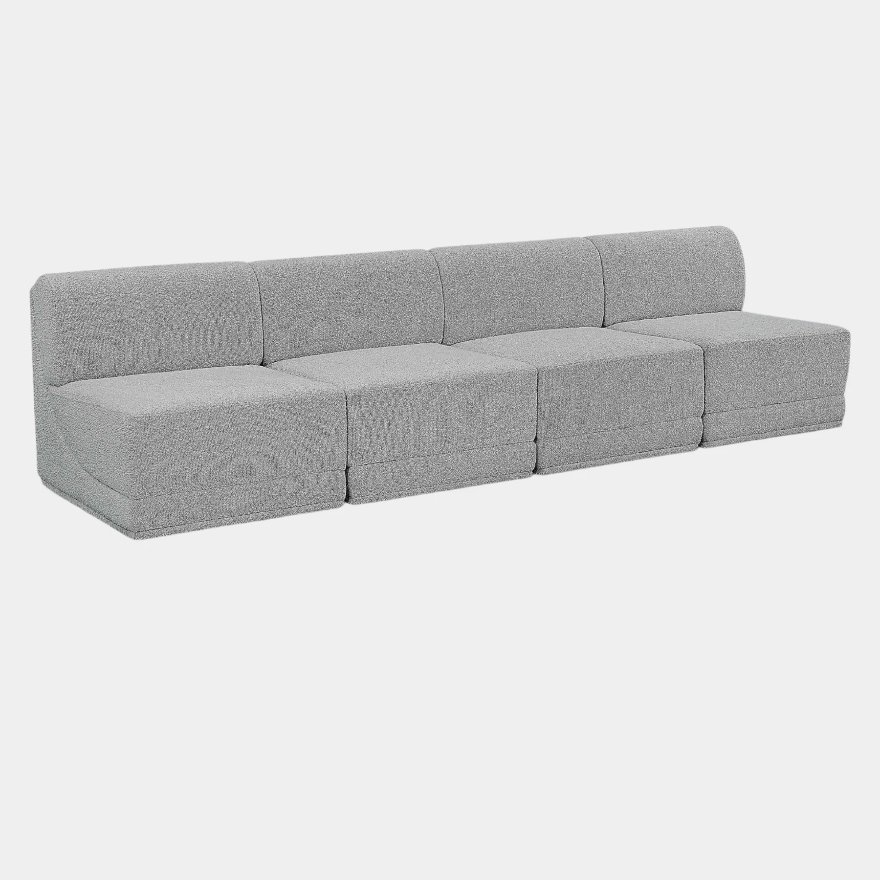 Ollie Boucle Fabric Armless Sofa - Image 12