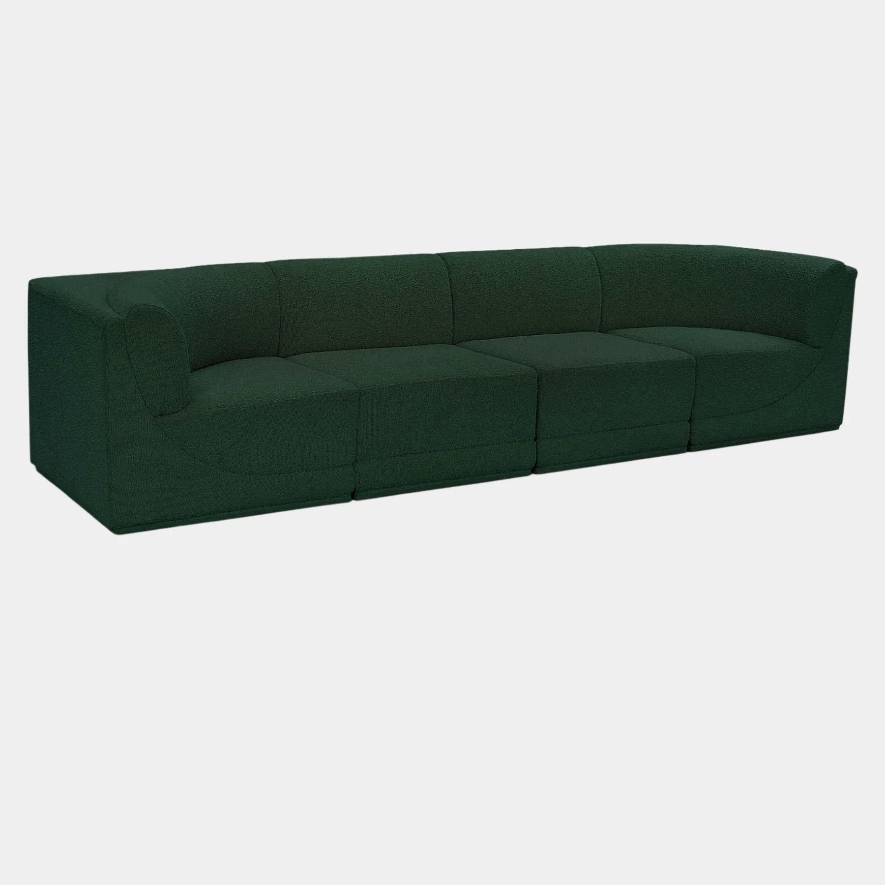 Ollie Boucle Fabric Sofa with Armrest - Image 19