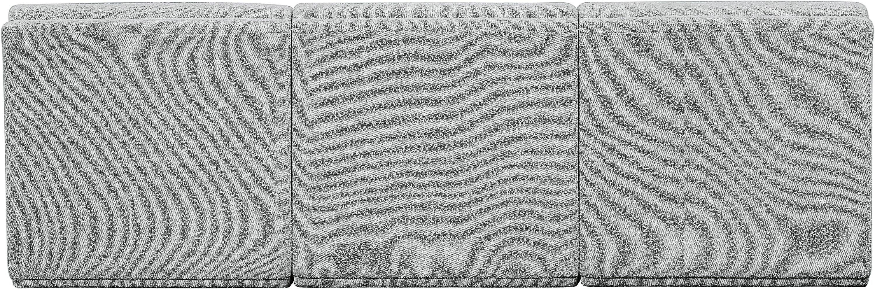 Ollie Boucle Fabric Three-Seater Armless Sofa - Image 9