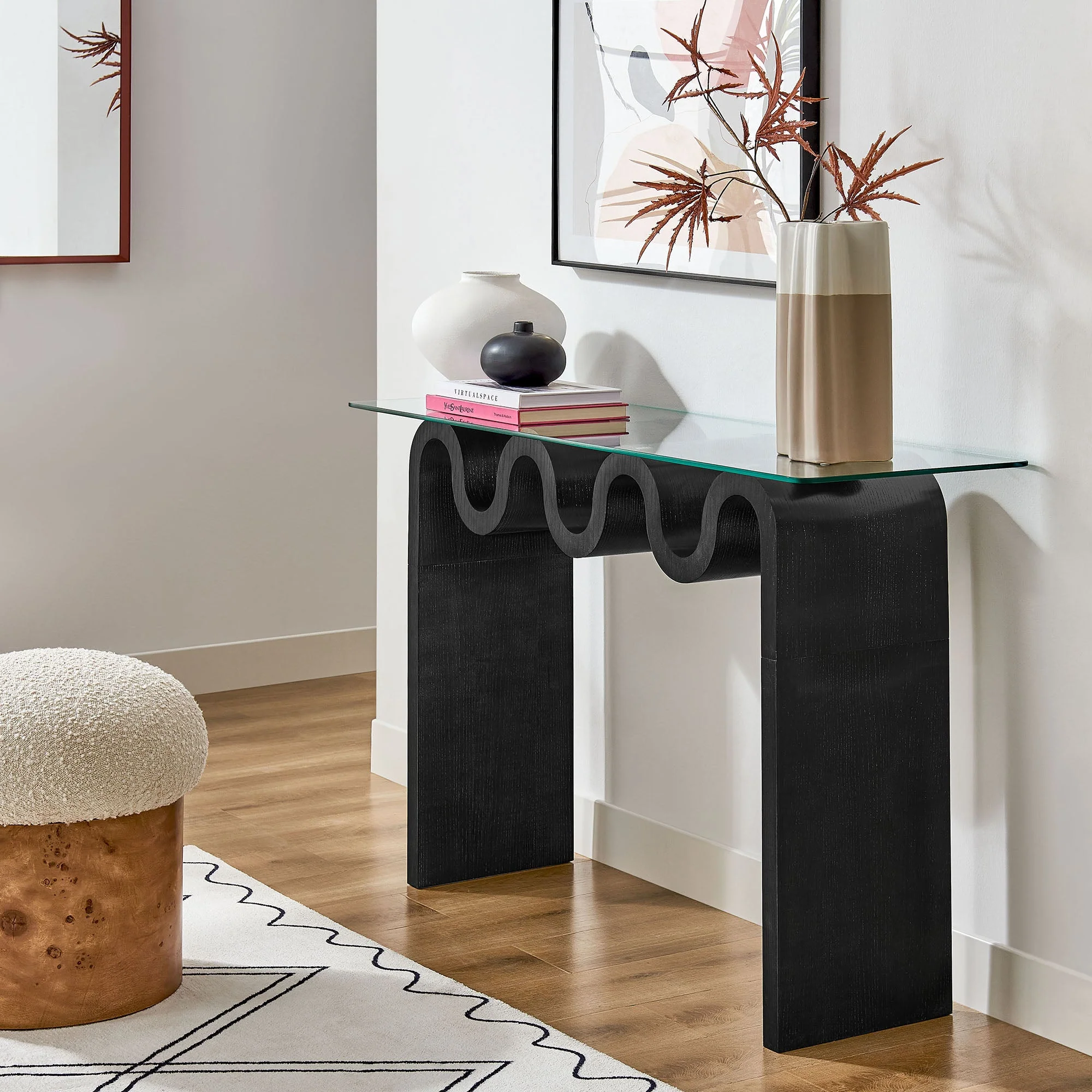 Ondine Glass Top 50" Console Table - Image 11