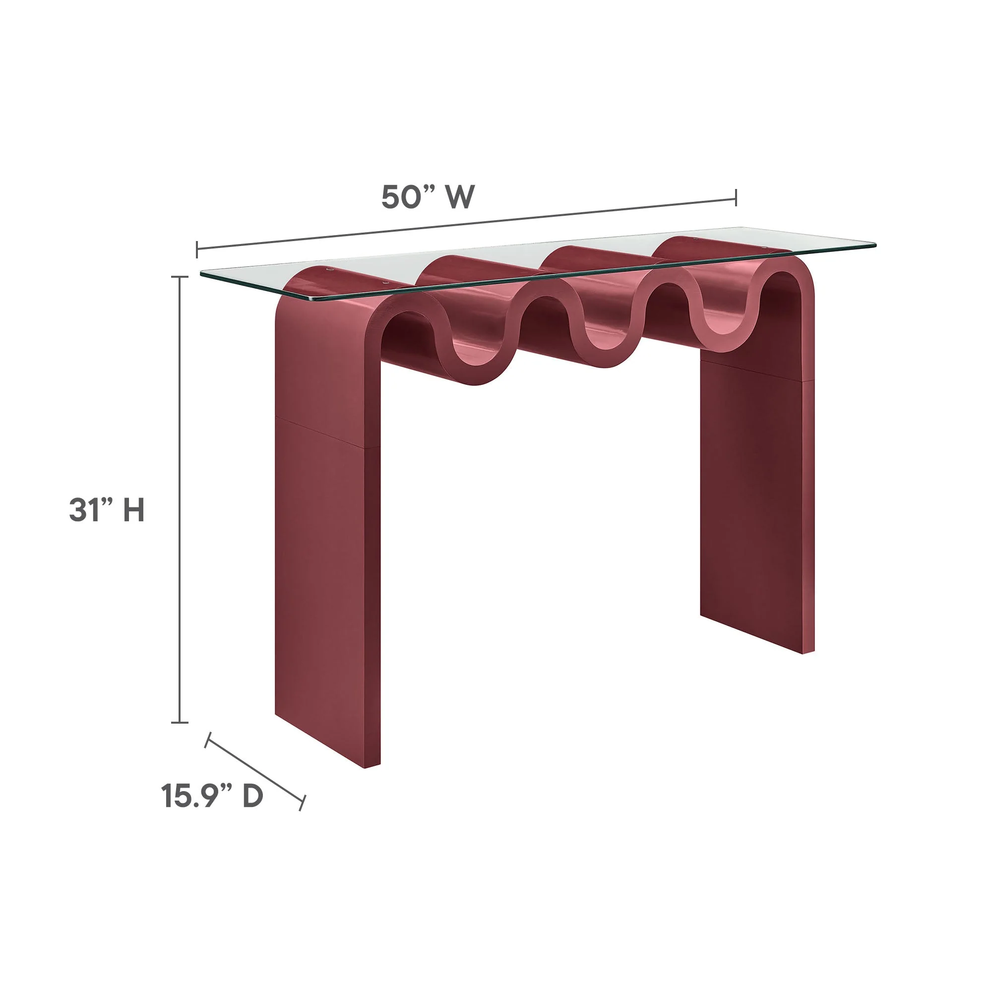 Ondine Glass Top 50" Console Table - Image 27