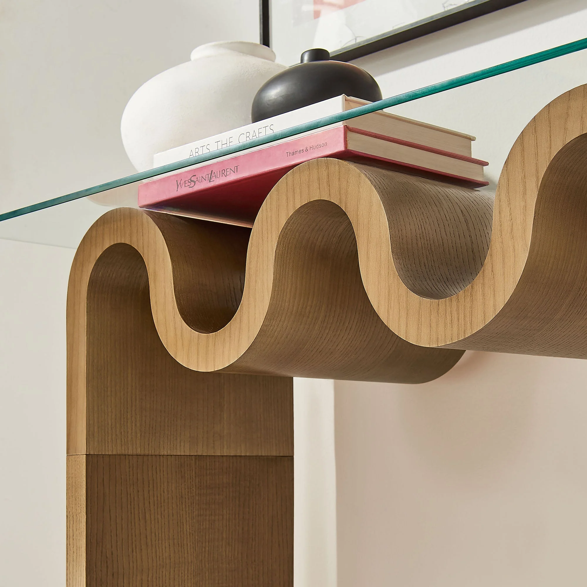 Ondine Glass Top 50" Console Table - Image 3