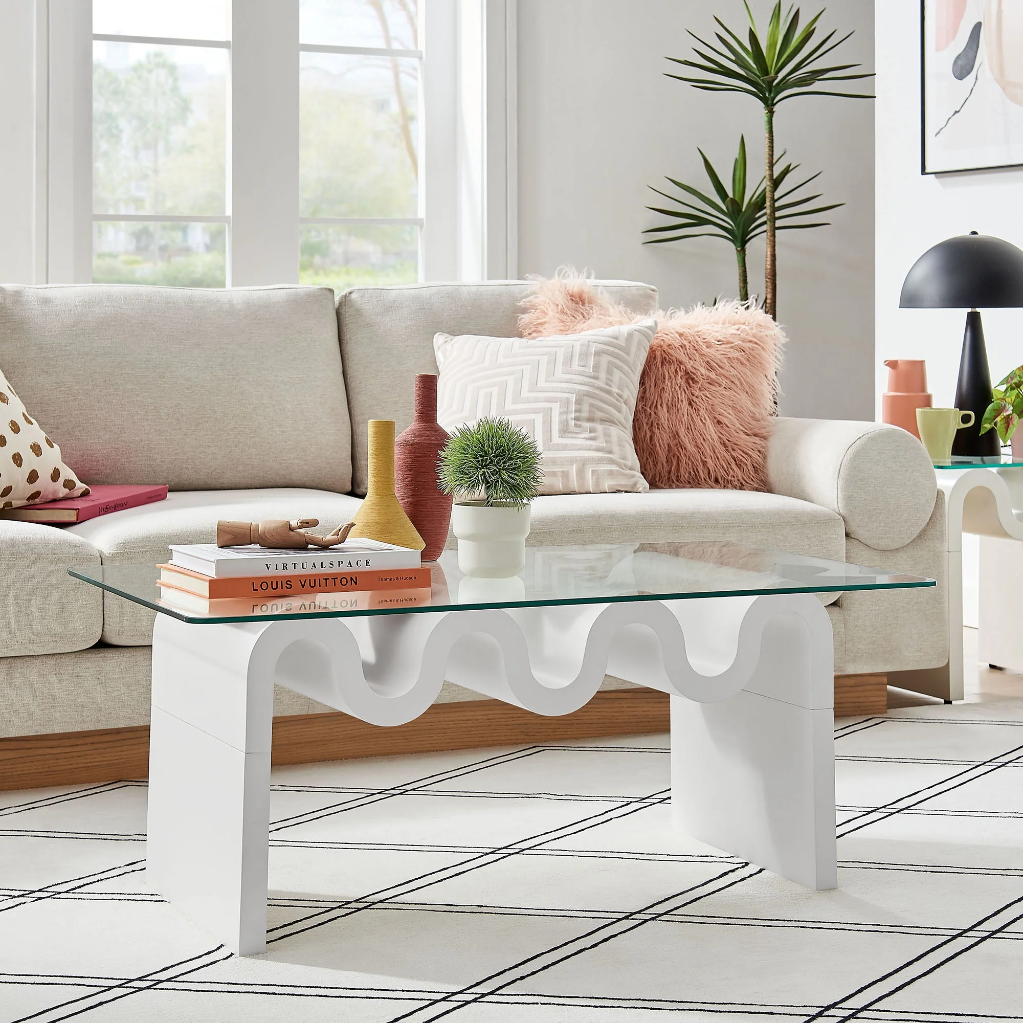 Ondine Glass Top Coffee Table - Image 32