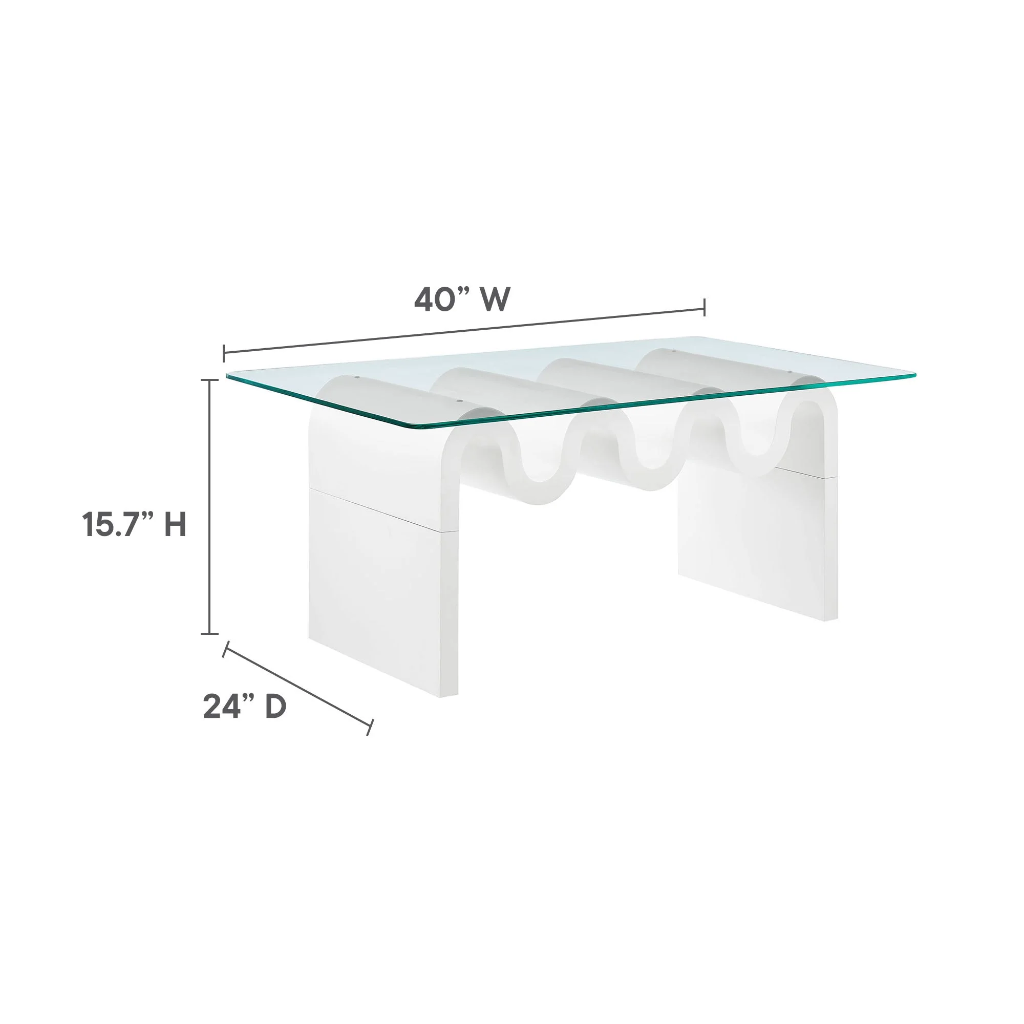 Ondine Glass Top Coffee Table - Image 40