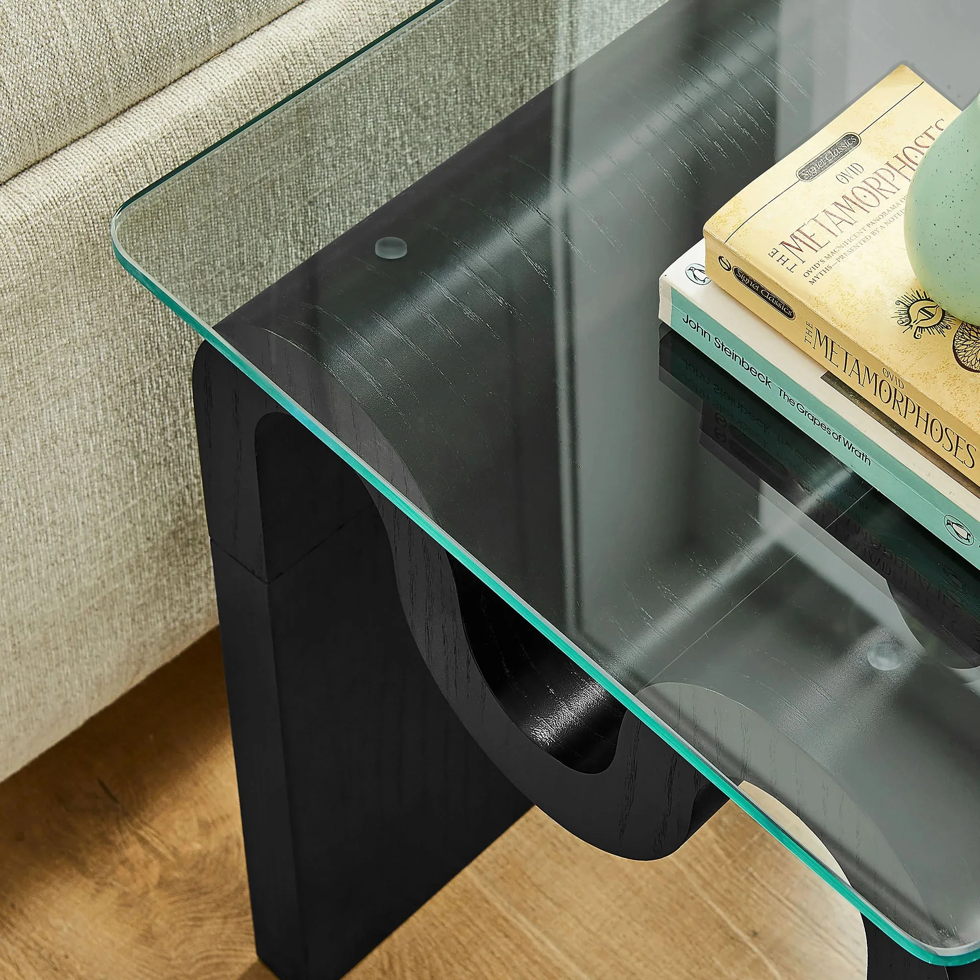 Ondine Glass Top Side Table - Image 15