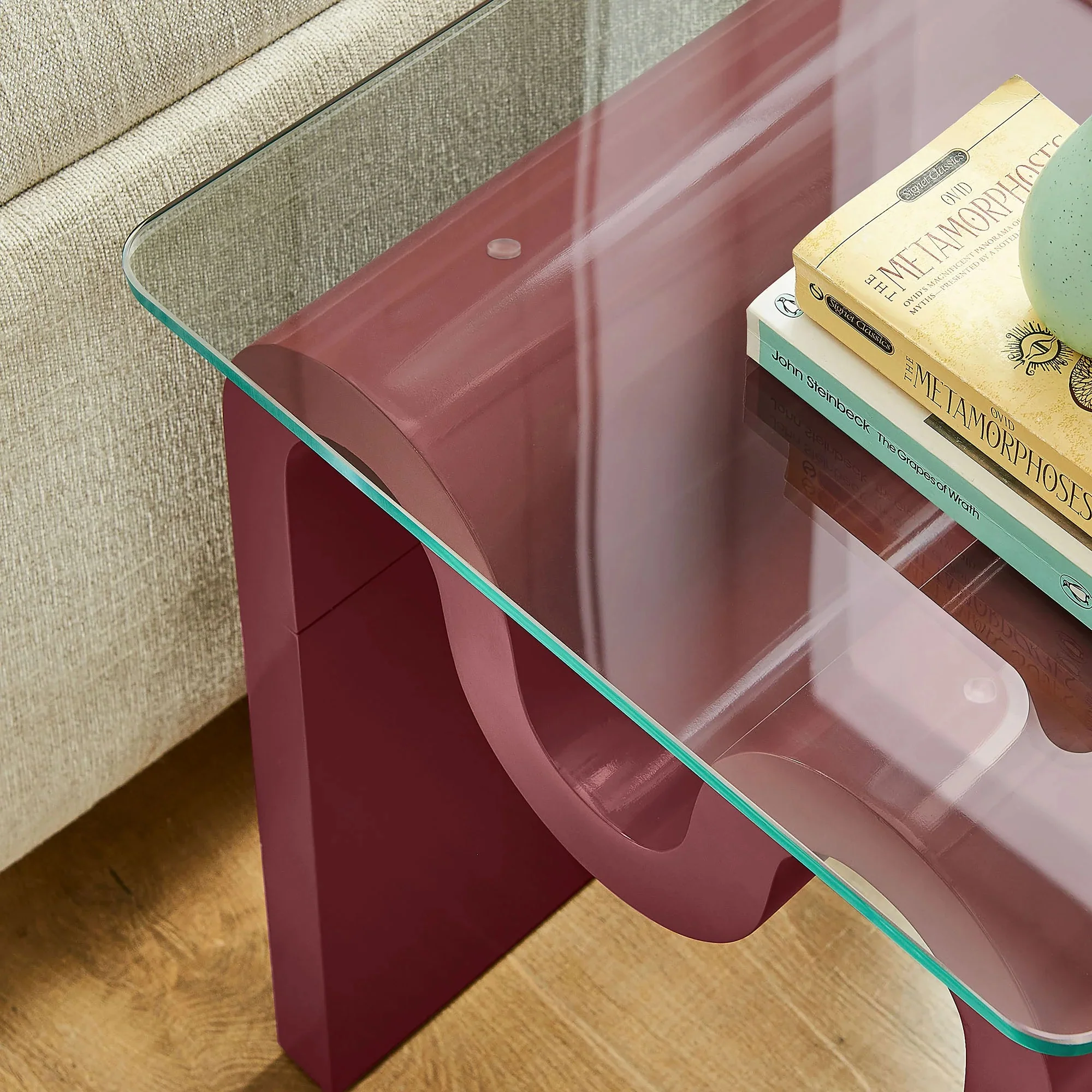 Ondine Glass Top Side Table - Image 23