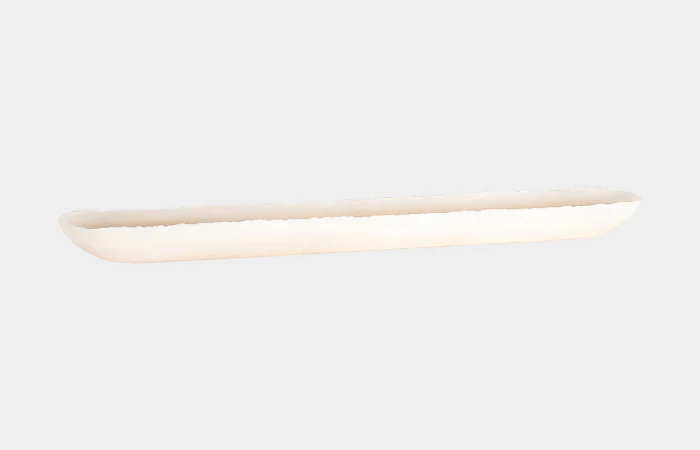 Onyx Canoe Bowl, White