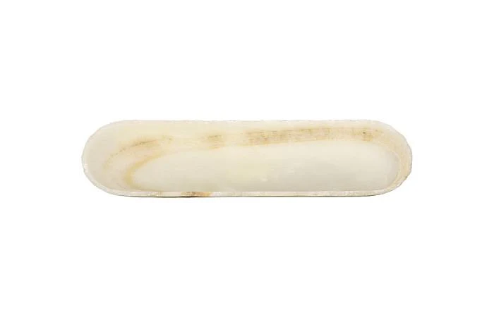 Onyx Canoe Bowl, White - Image 2