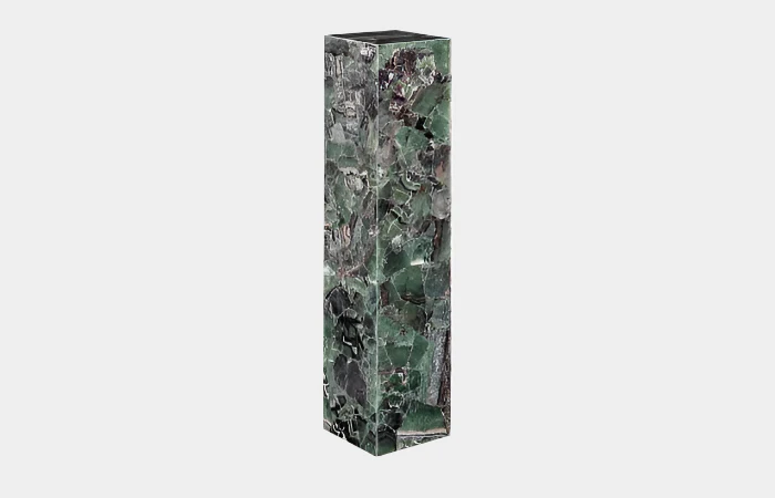 Onyx Lamp Pedestal, Square, Fluorite With Purple