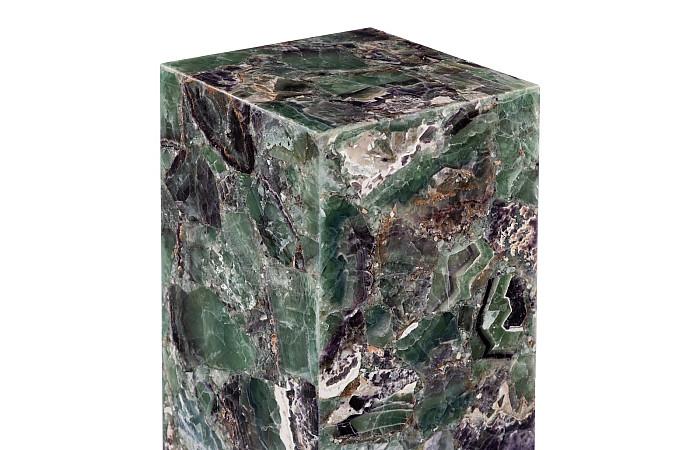 Onyx Lamp Pedestal, Square, Fluorite With Purple - Image 3