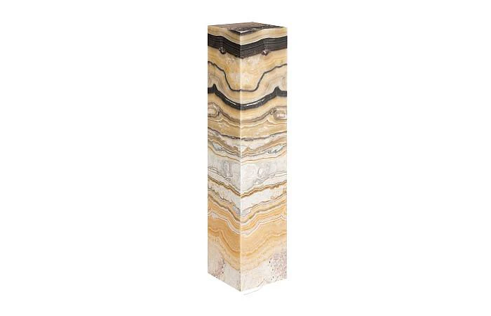 Onyx Lamp Pedestal, Square, Zebra - Image 2