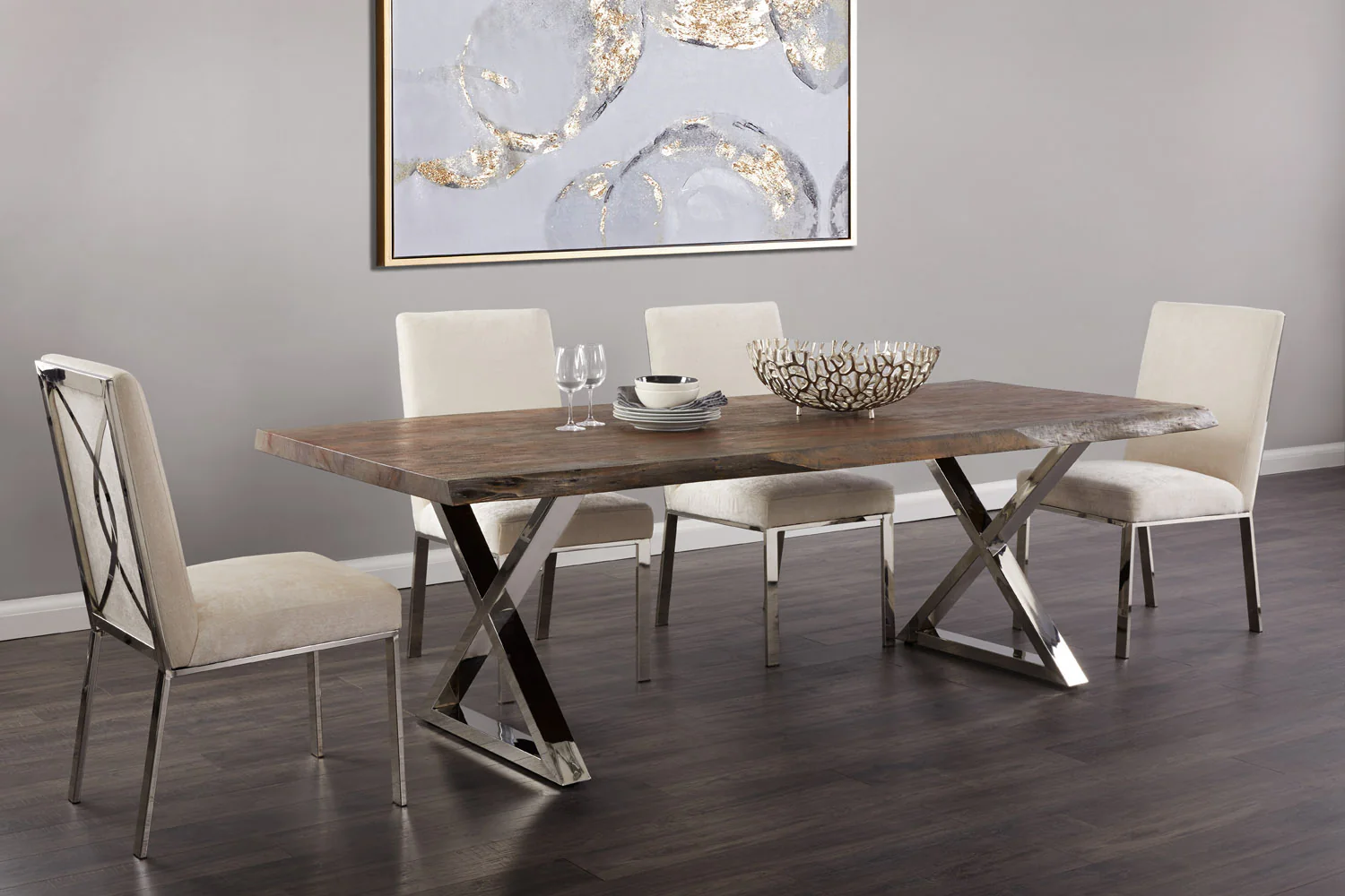Organic Live Edge Dining Table 84″ - Image 2
