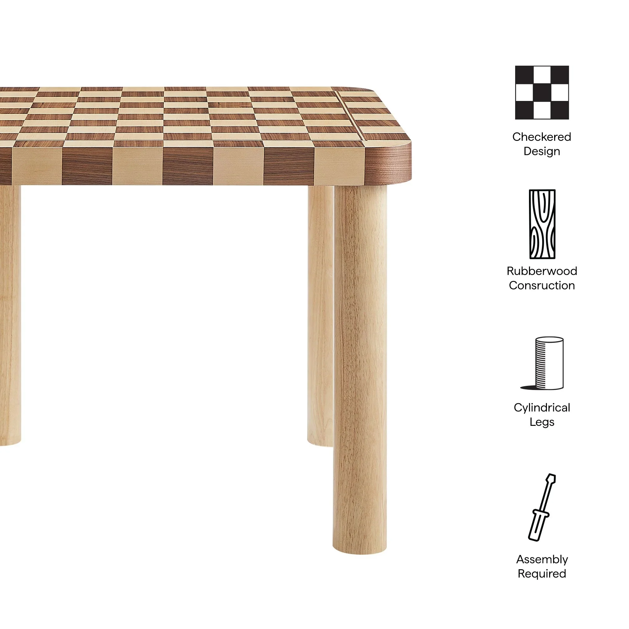 Oscar 36 Inch Square Checkered Dining Table - Image 17