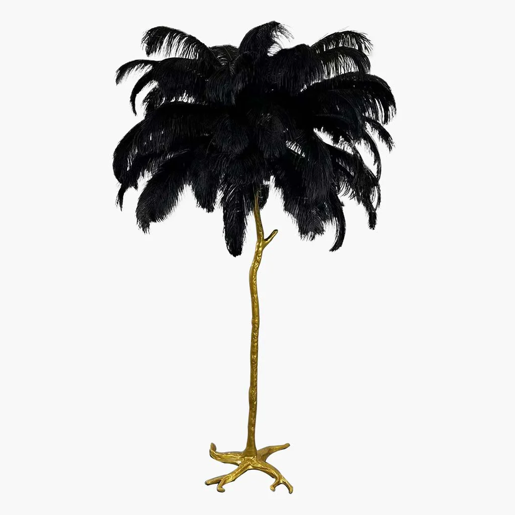 Ostrich Feather Floor Lamp - Image 6