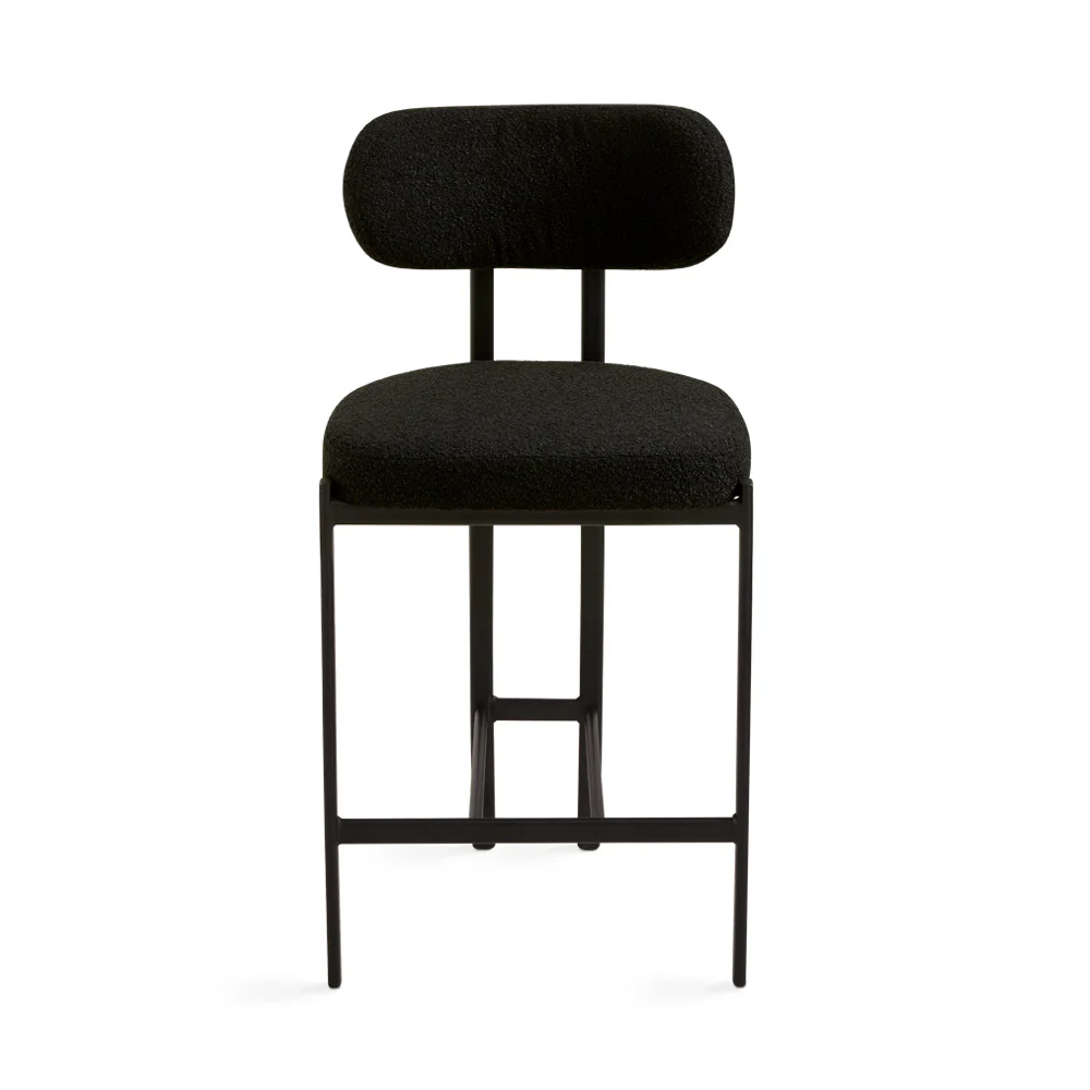 Otis Counter Chair: Black Boucle - Image 5
