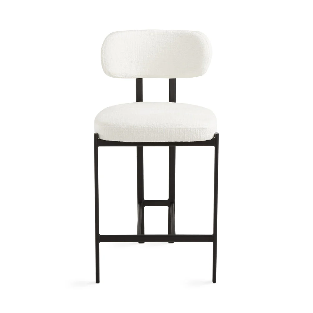 Otis Counter Chair: Cream Fabric - Image 5