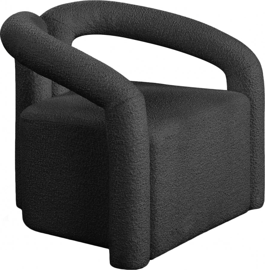 Otto Boucle Fabric Upholstered Accent Chair - Image 4