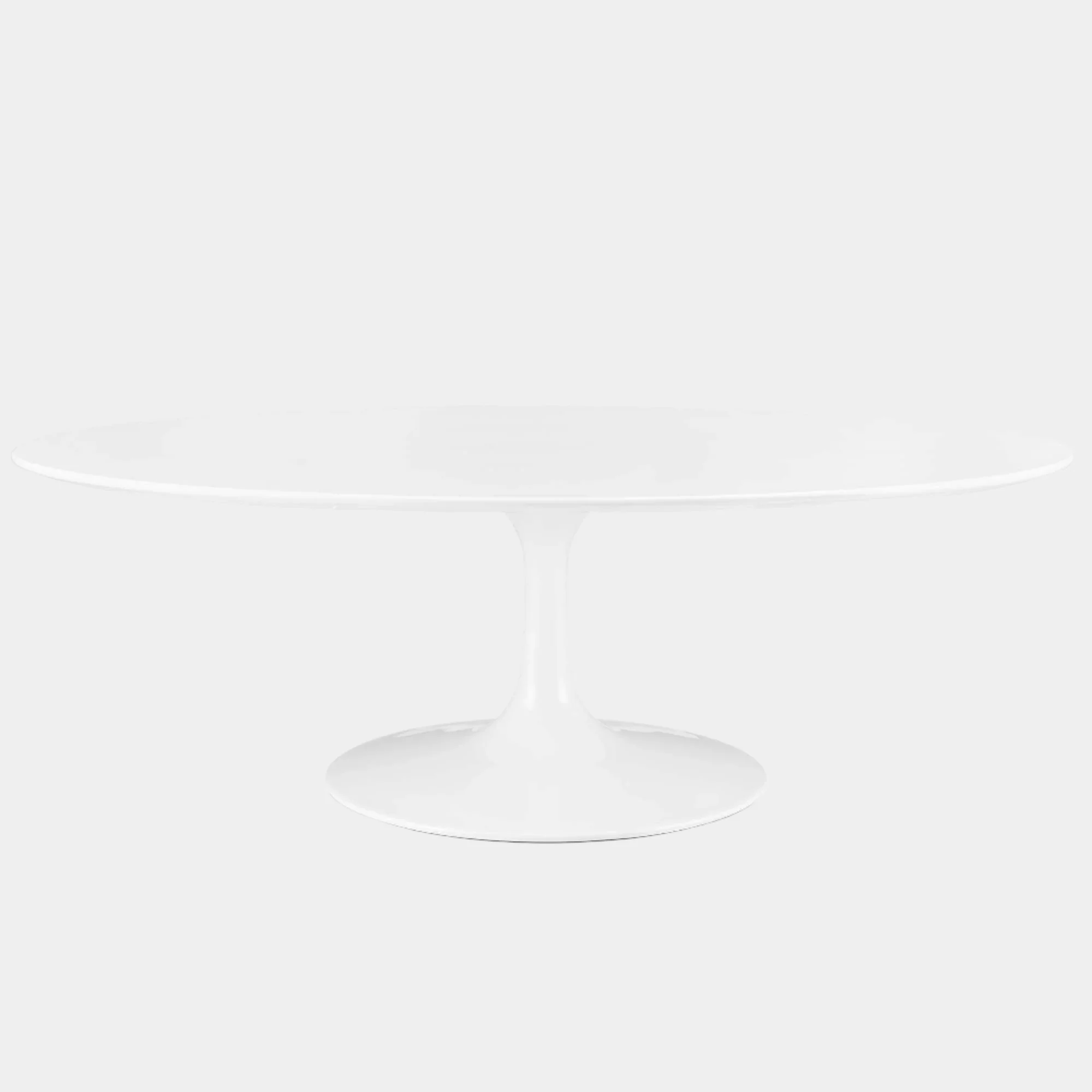 Oval-Shaped Wood Coffee Table