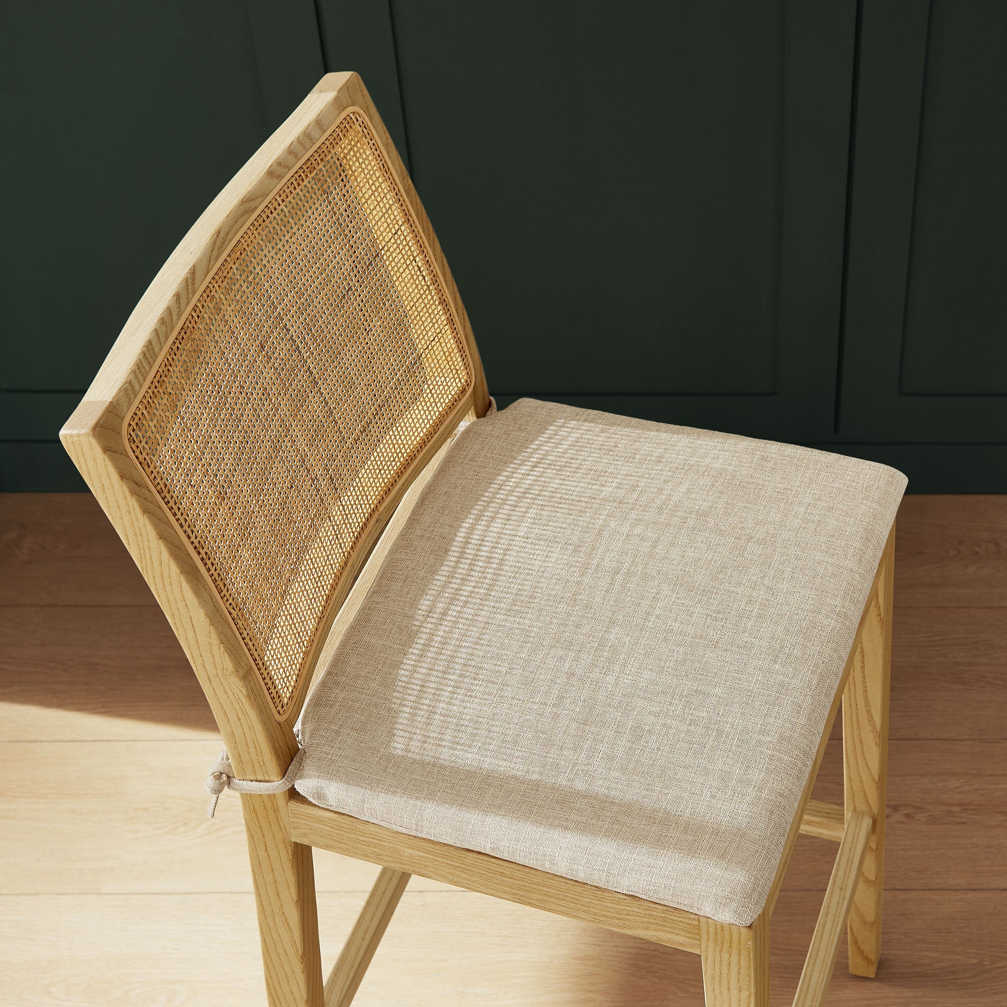 Ovard Wood and Rattan Bar Stool - Image 3