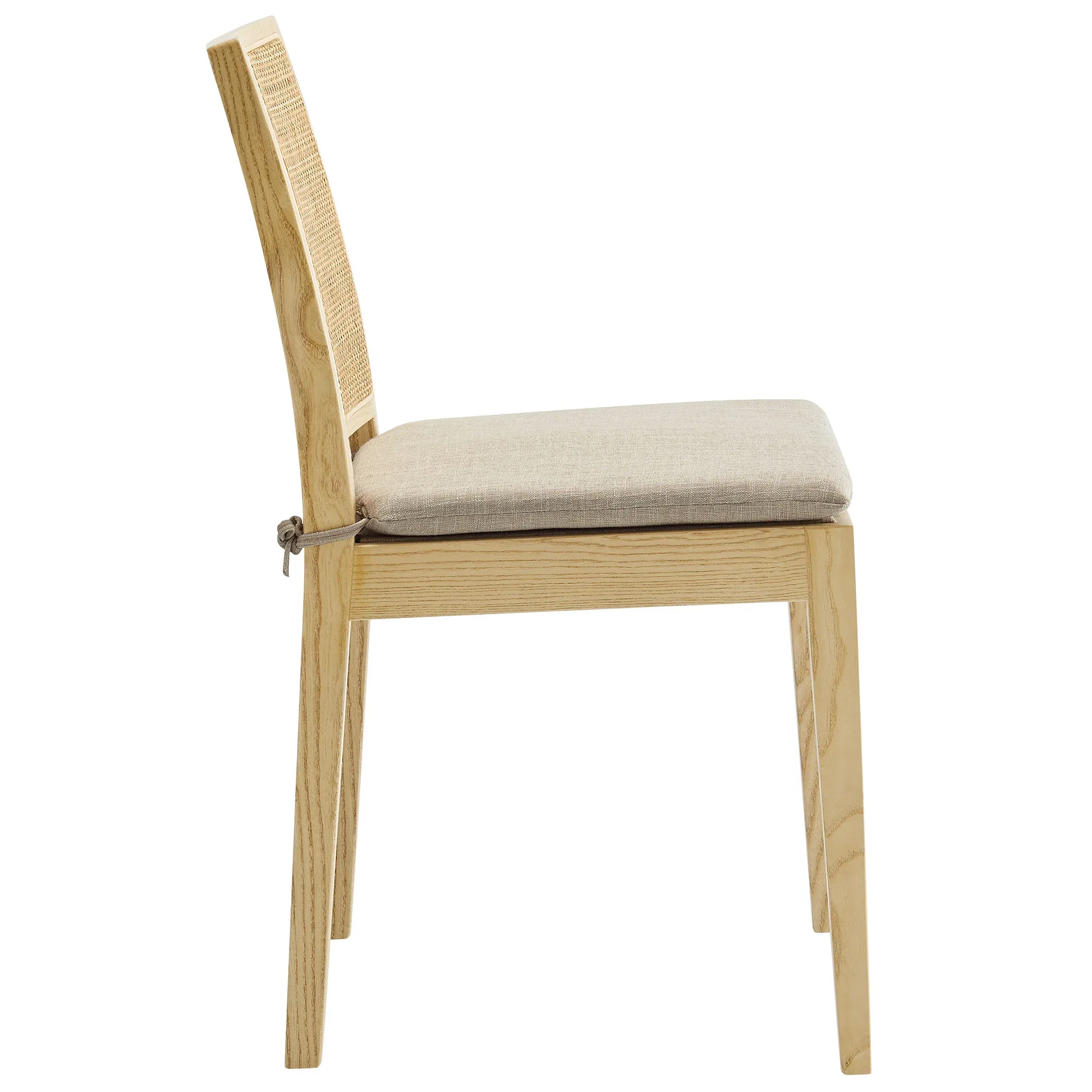 Ovard Wood and Rattan Dining Chair in Natural - Image 4