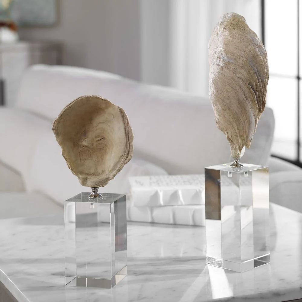 Oyster Shell Sculptures, S/2 - Image 2