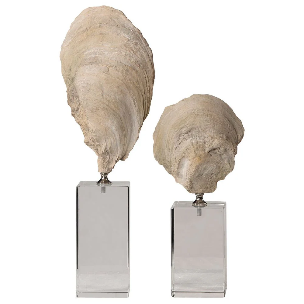 Oyster Shell Sculptures, S/2 - Image 3