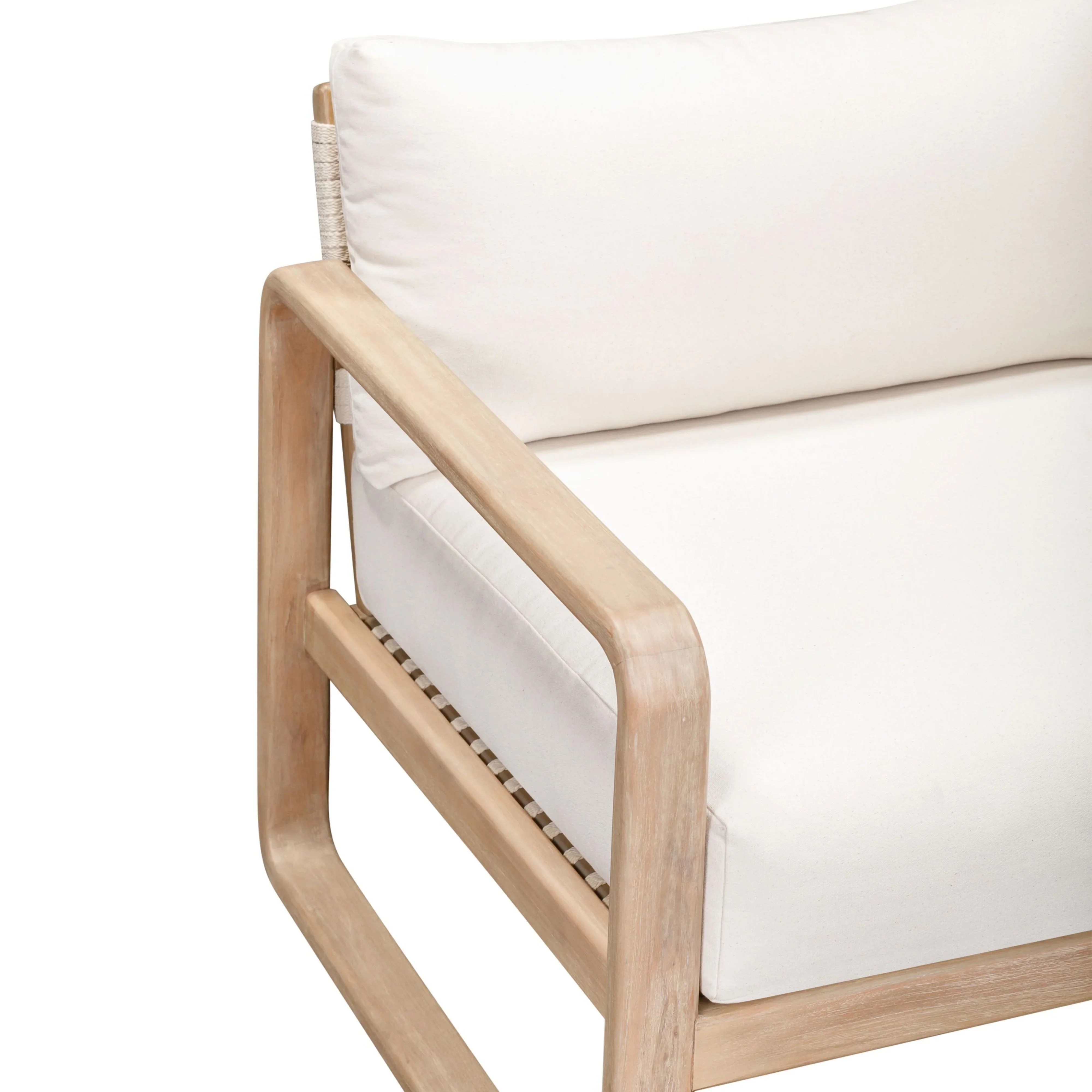 Palata Cream Performance Fabric Outdoor Accent Chair - Image 5