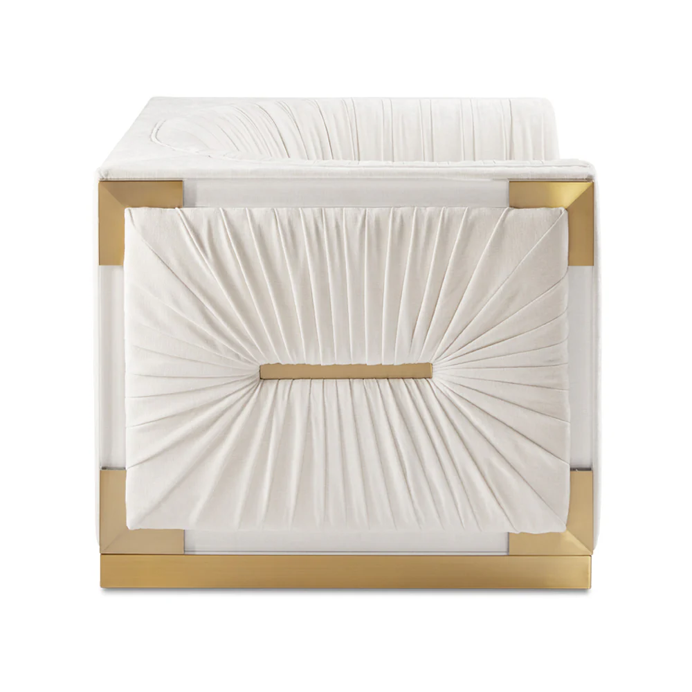 Paloma Gold Accent Chair Contessa Vanilla - Image 5
