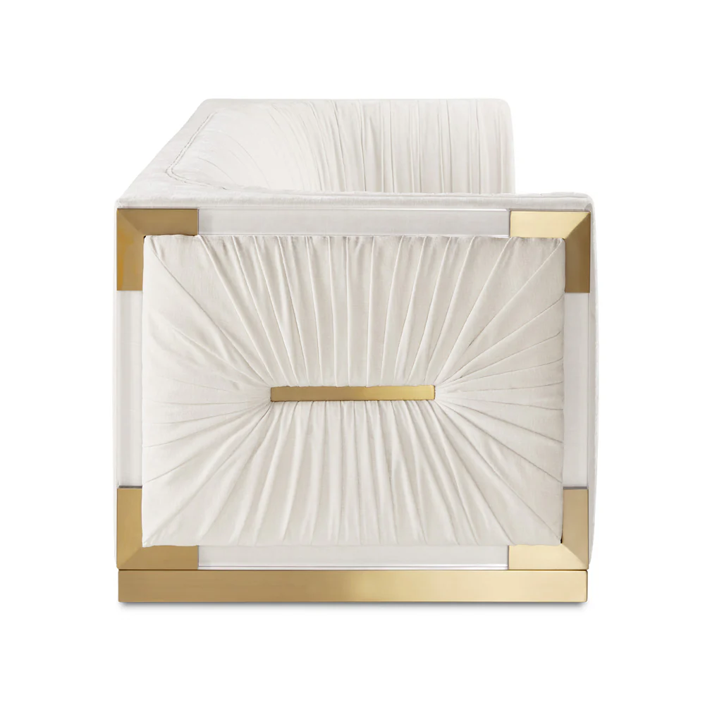 Paloma Gold Loveseat Contessa Vanilla - Image 2
