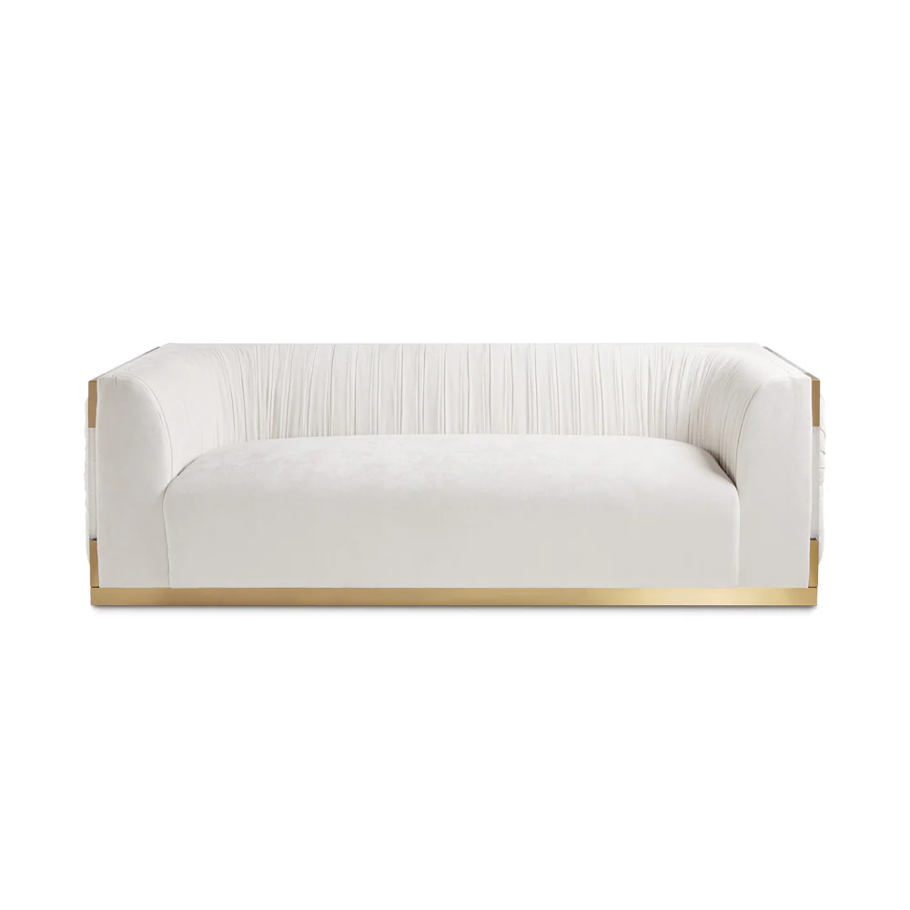 Paloma Gold Loveseat Contessa Vanilla - Image 3