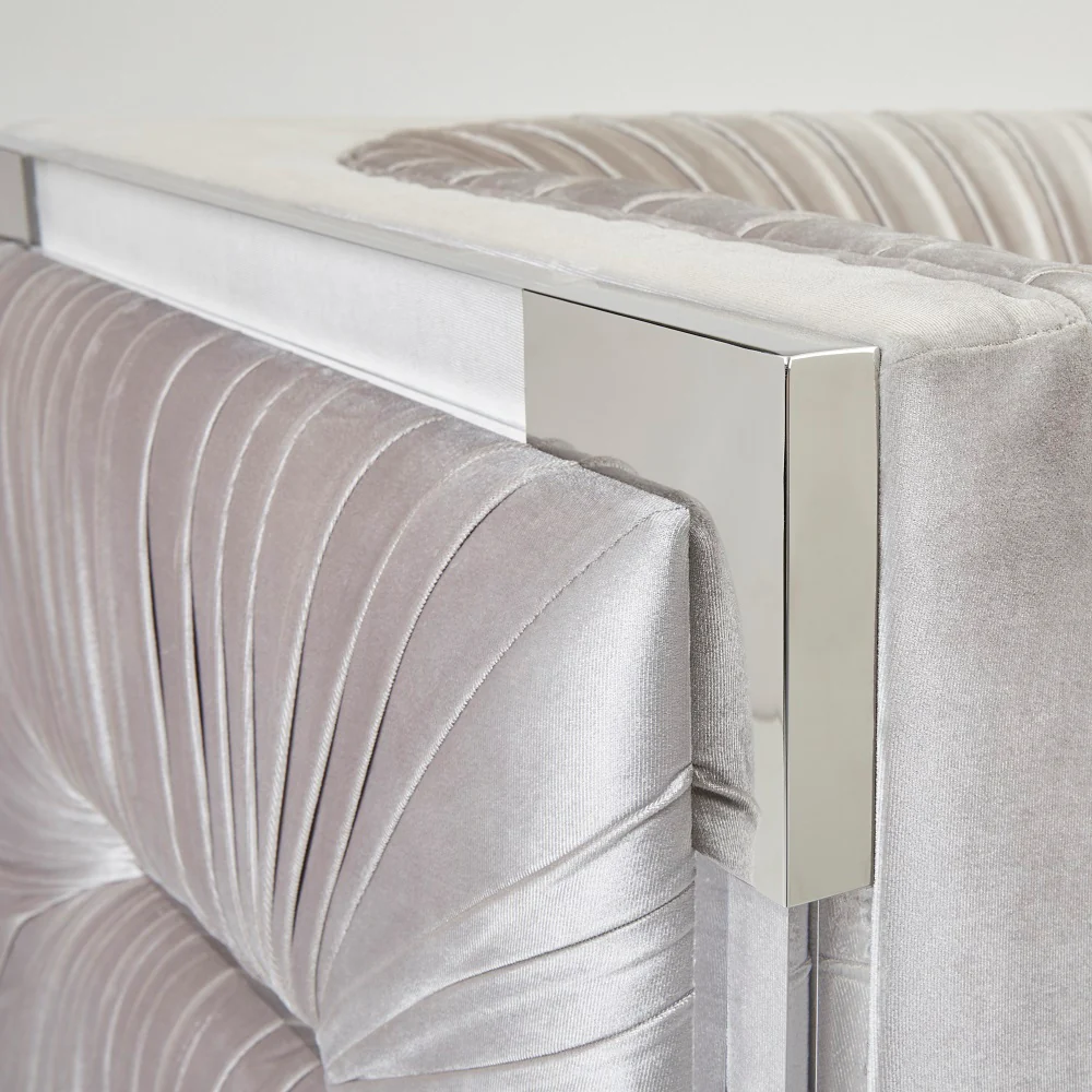 Paloma Sofa Grey Velvet - Image 2