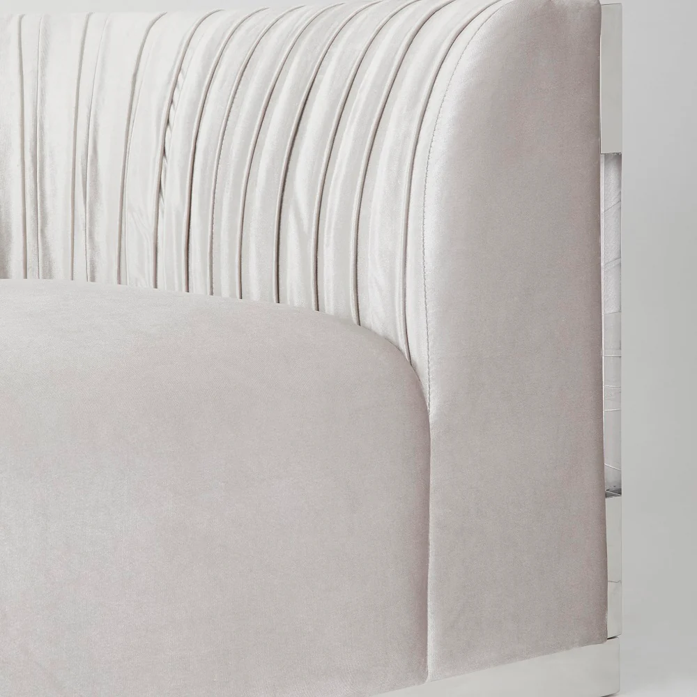 Paloma Sofa Grey Velvet - Image 4