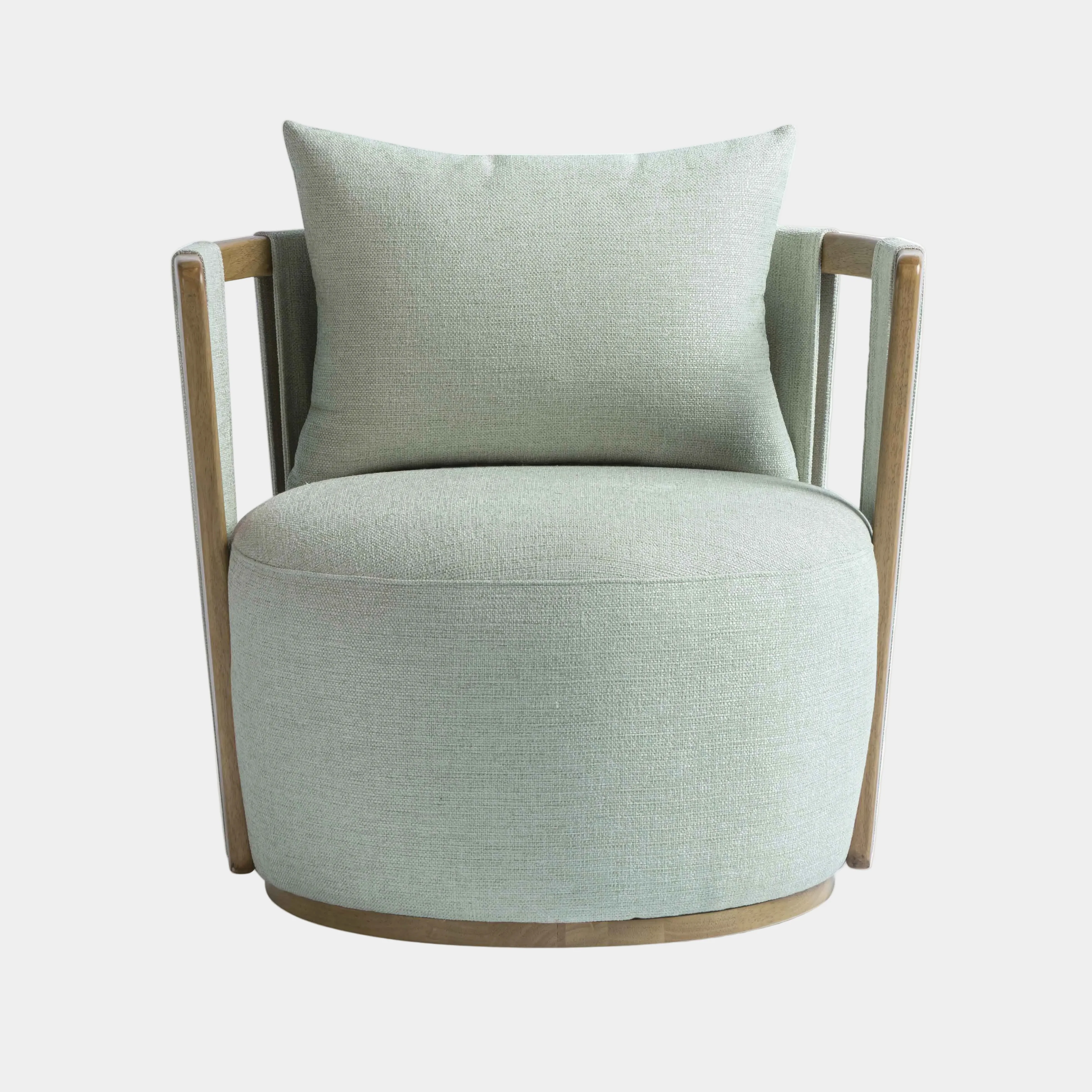 Paolo Textured Contract-Grade Weave Fabric Swivel Accent Chair - Image 10