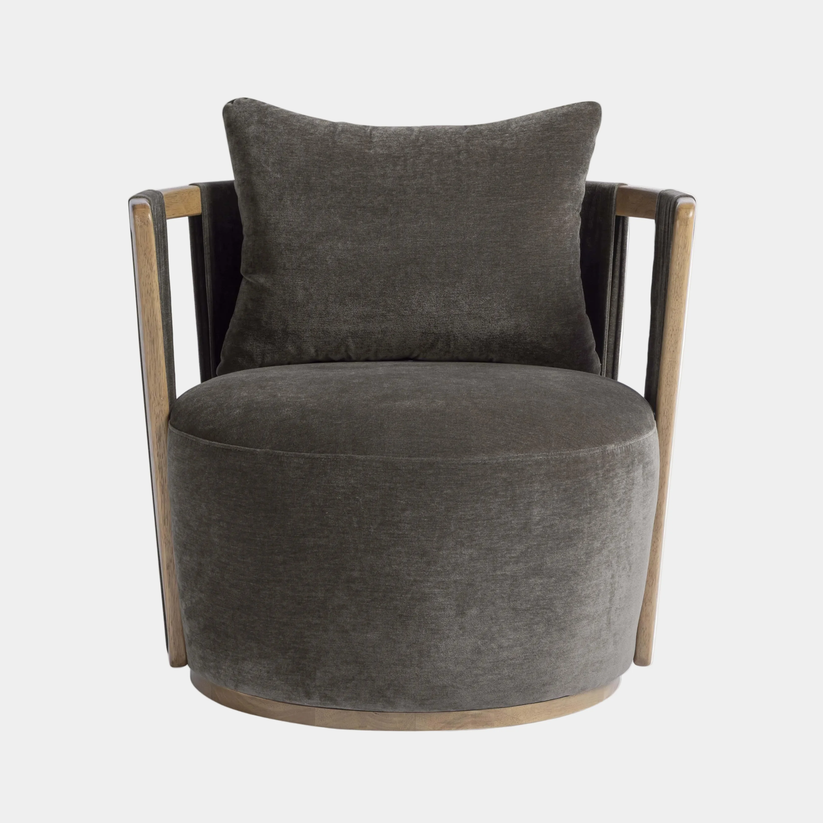 Paolo Upcycled Contract-Grade Fabric Swivel Accent Chair - Image 10