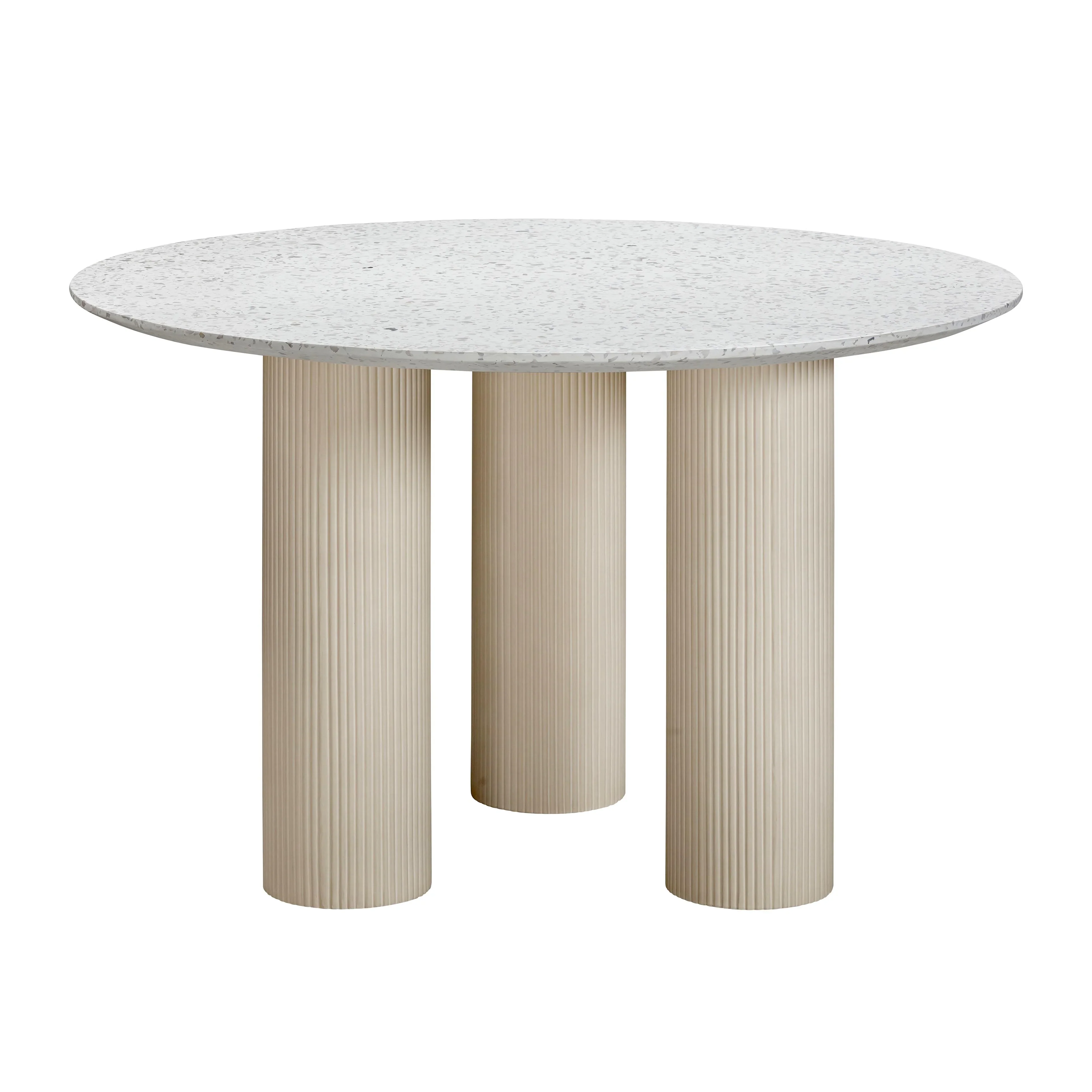 Parcino 47" Faux Terrazzo Concrete Indoor/Outdoor Round Dining Table - Image 3