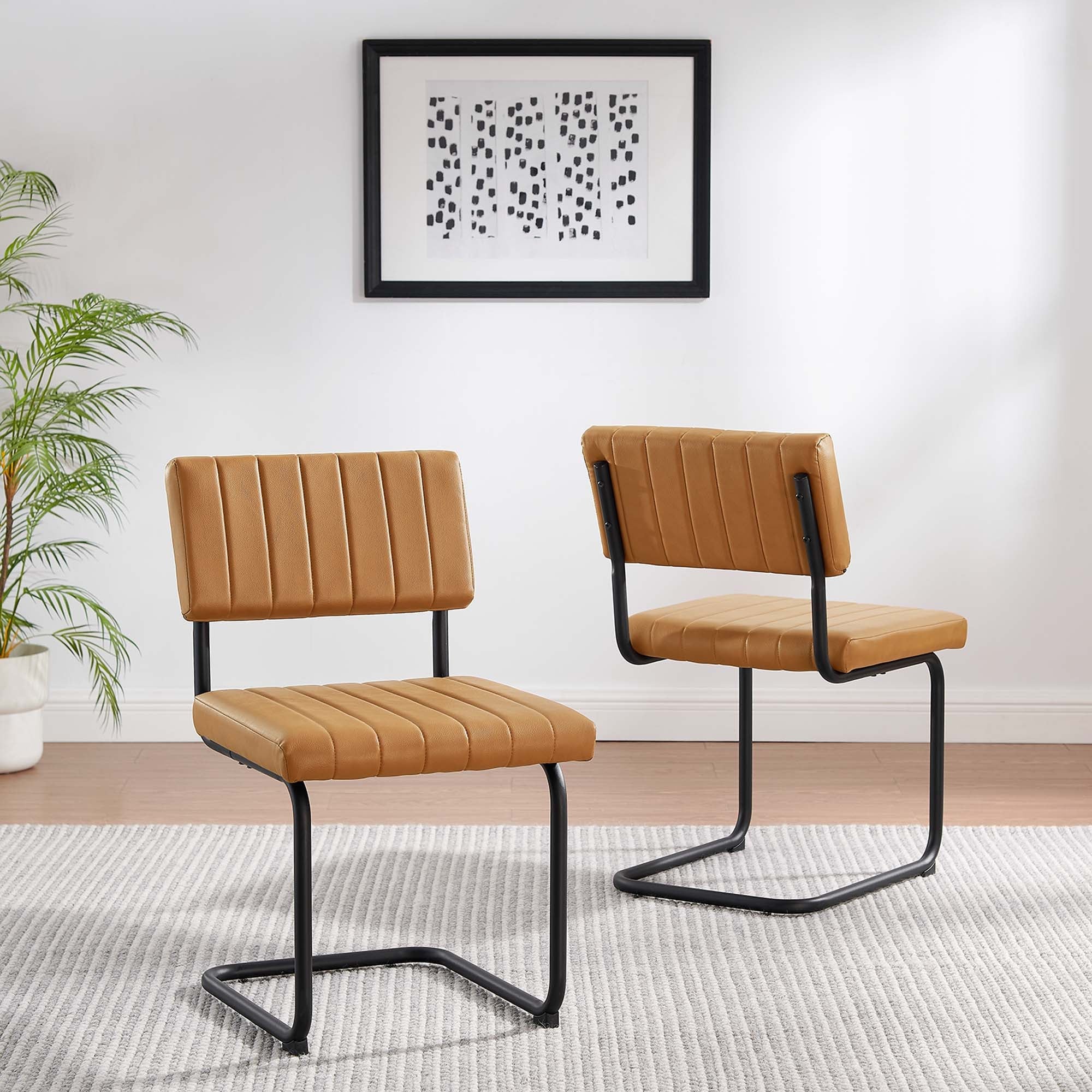 Parity Vegan Leather Dining Side Chairs - Set of 2 - Image 10